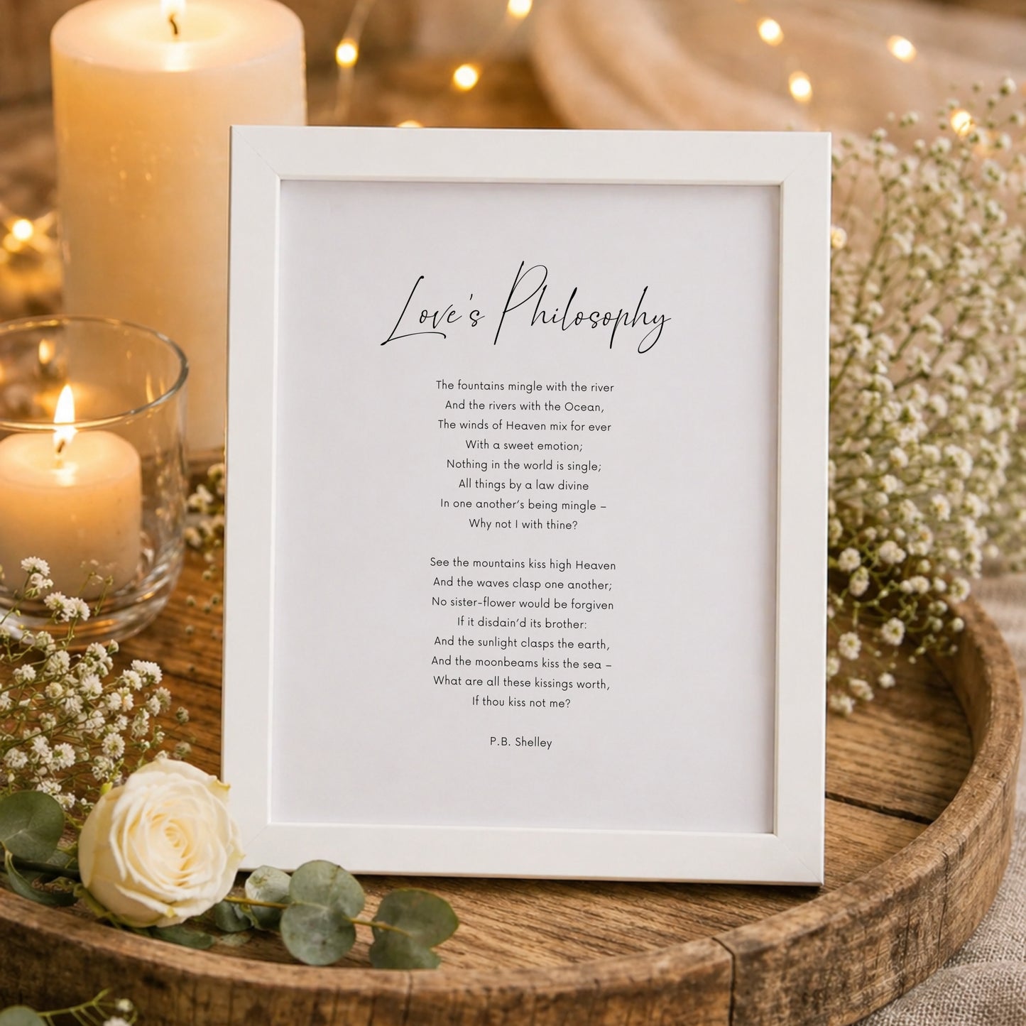 Love's Philosophy by P.B. Shelley Print