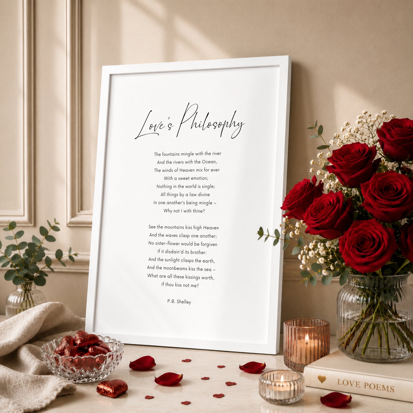 Love's Philosophy by P.B. Shelley Print