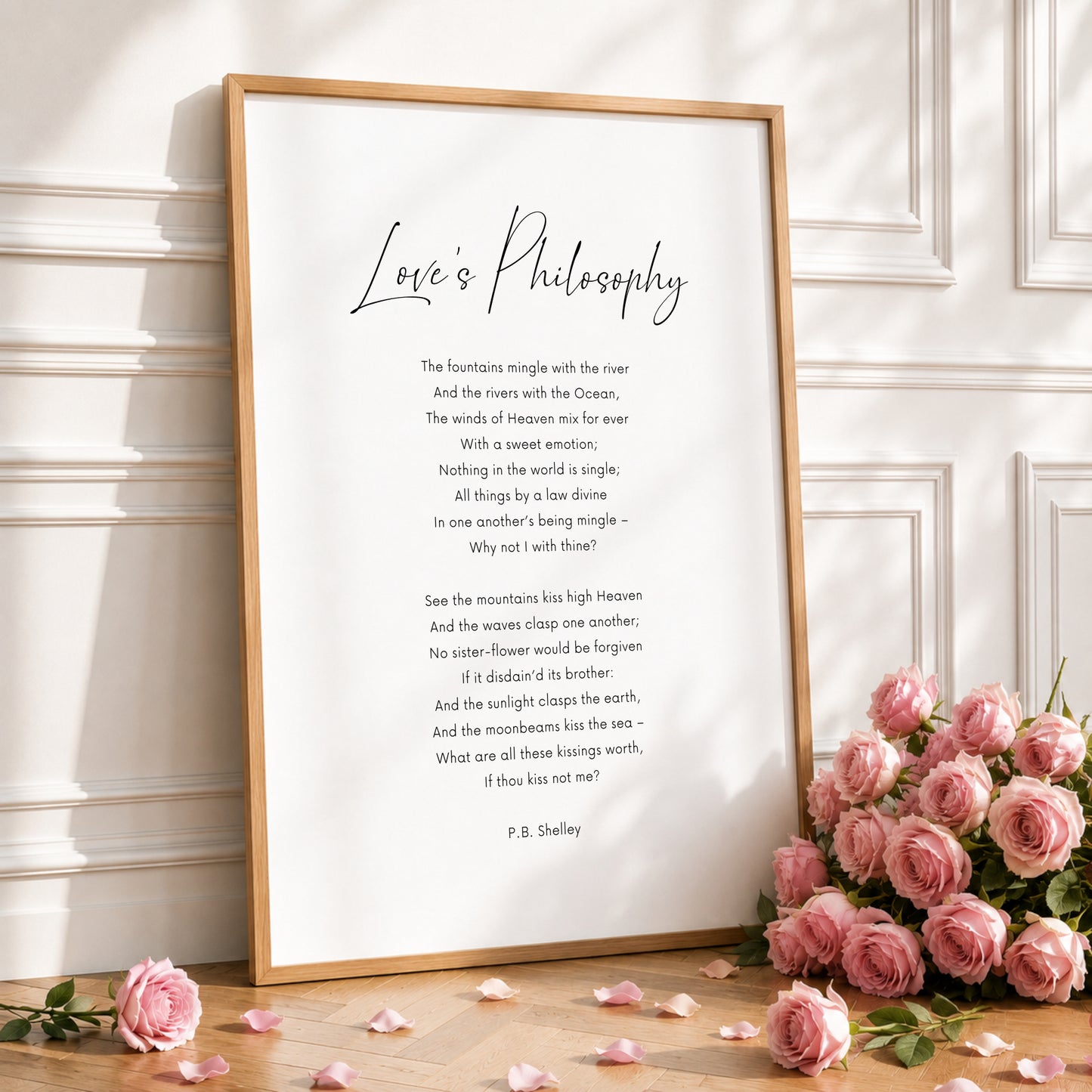 Love's Philosophy by P.B. Shelley Print