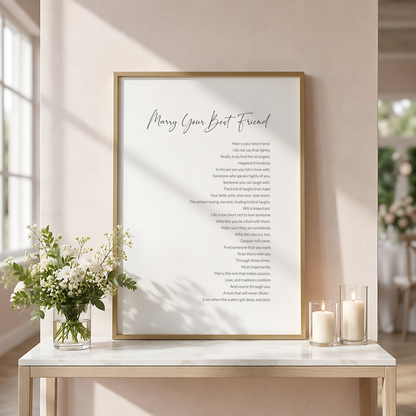 Marry Your Best Friend Print