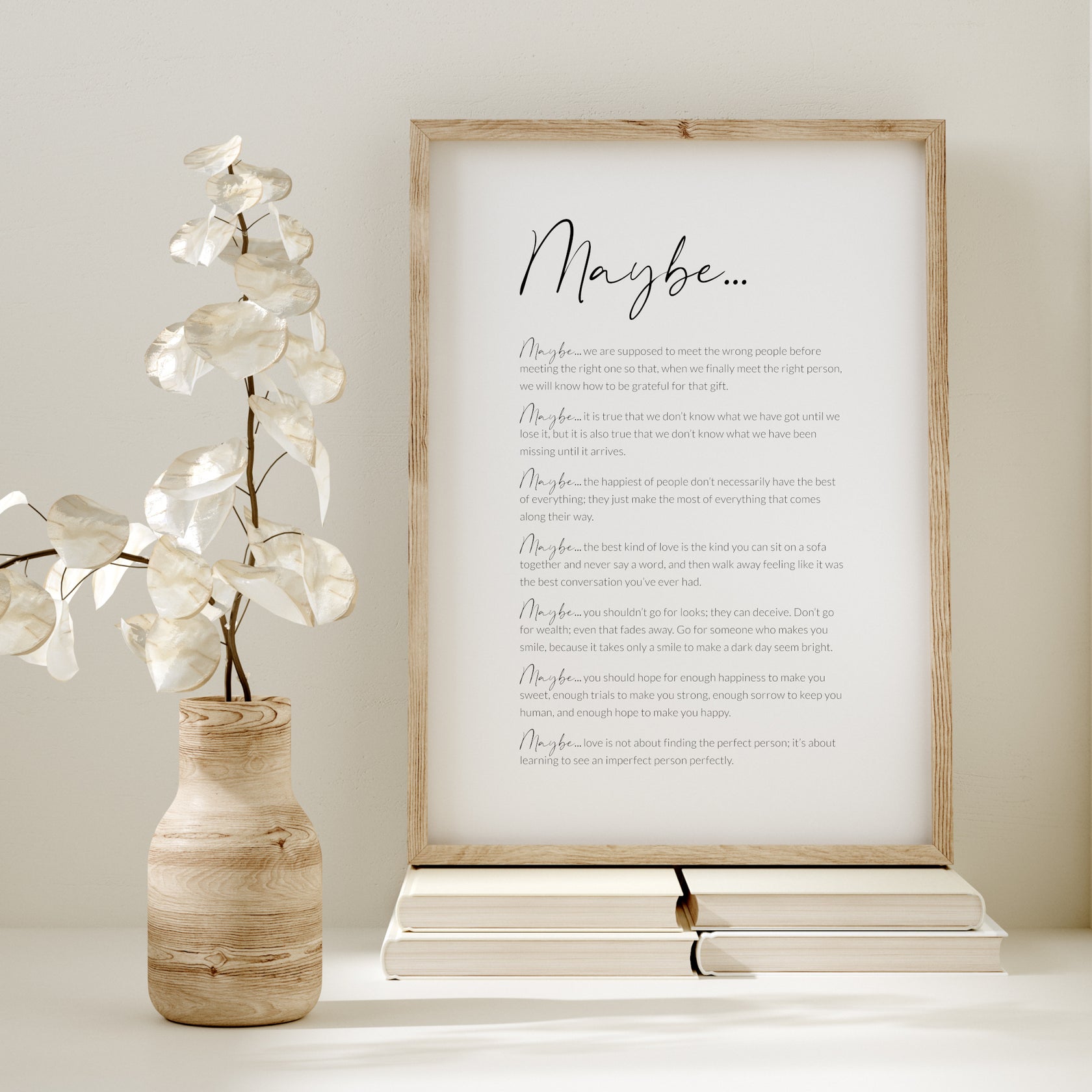Maybe Love Poem Print – Embracing Rainbows