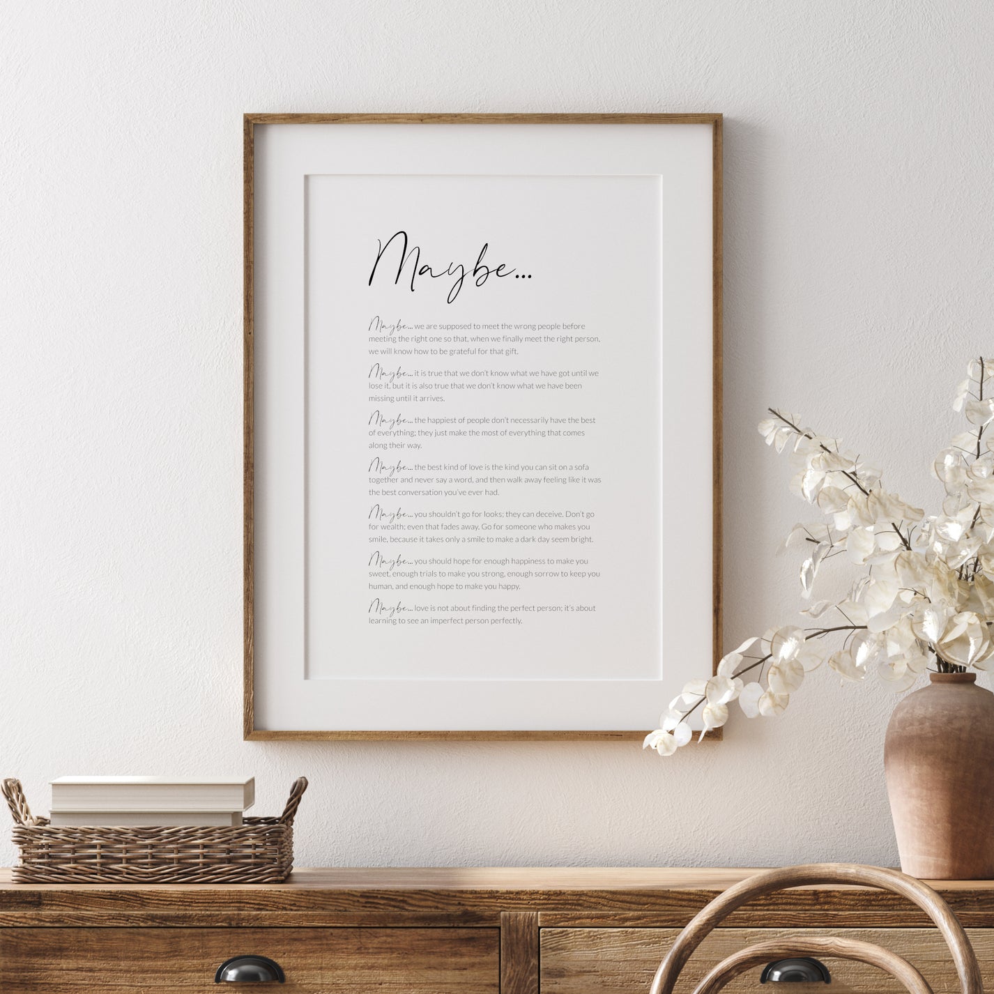 Maybe Love Poem Print – Embracing Rainbows