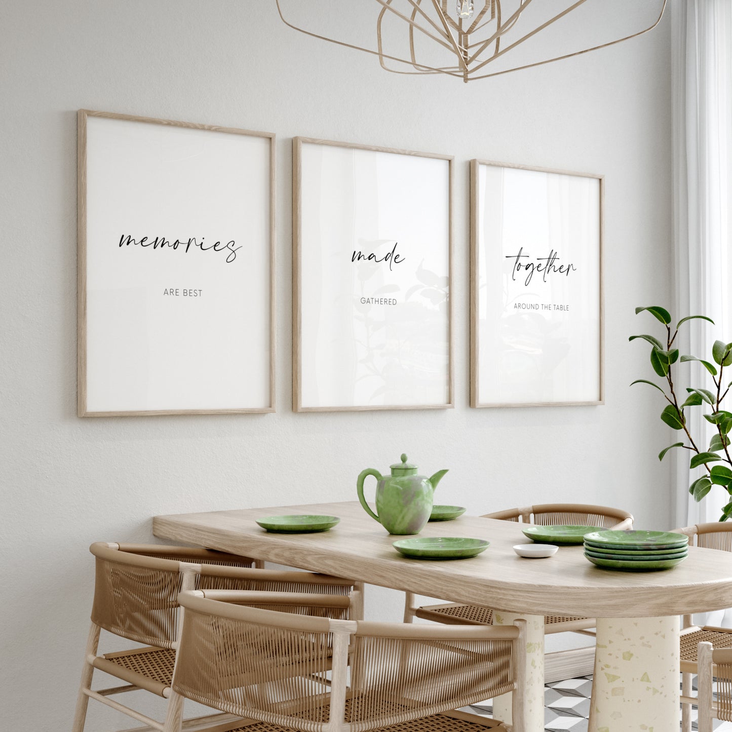 Memories Are Best Made Gathered Together Round The Table Prints (Set of 3)