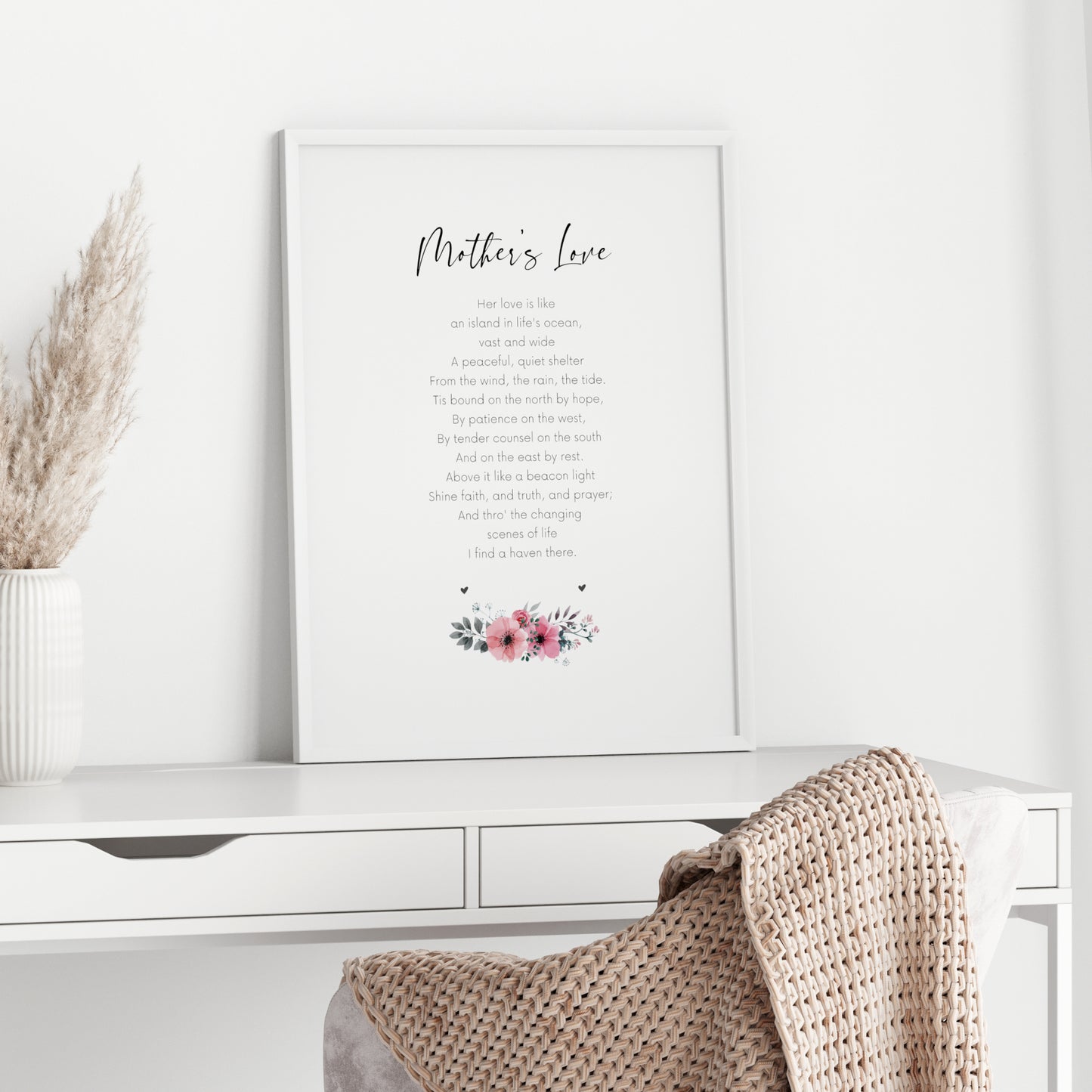 Mother's Love Poem Print