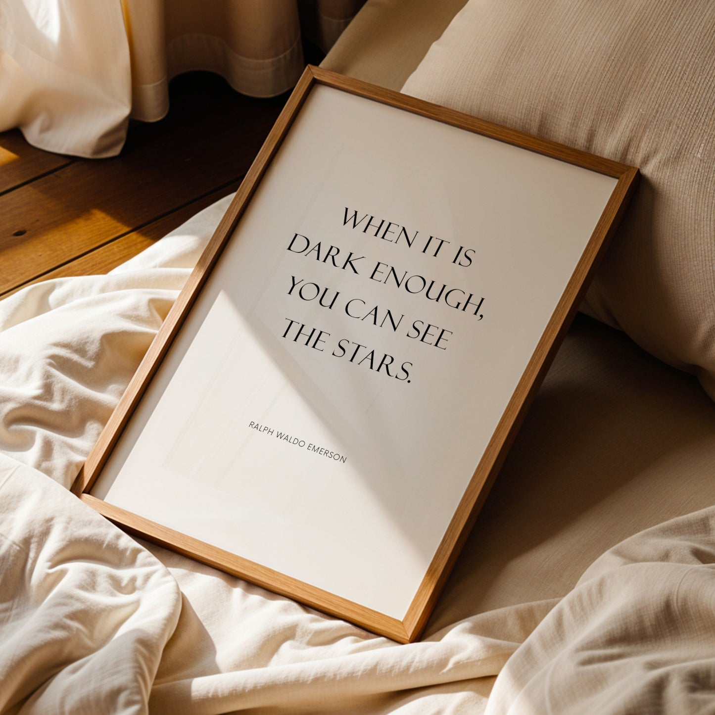 When It Is Dark Enough, You Can See The Stars from Ralph Waldo Emerson Print