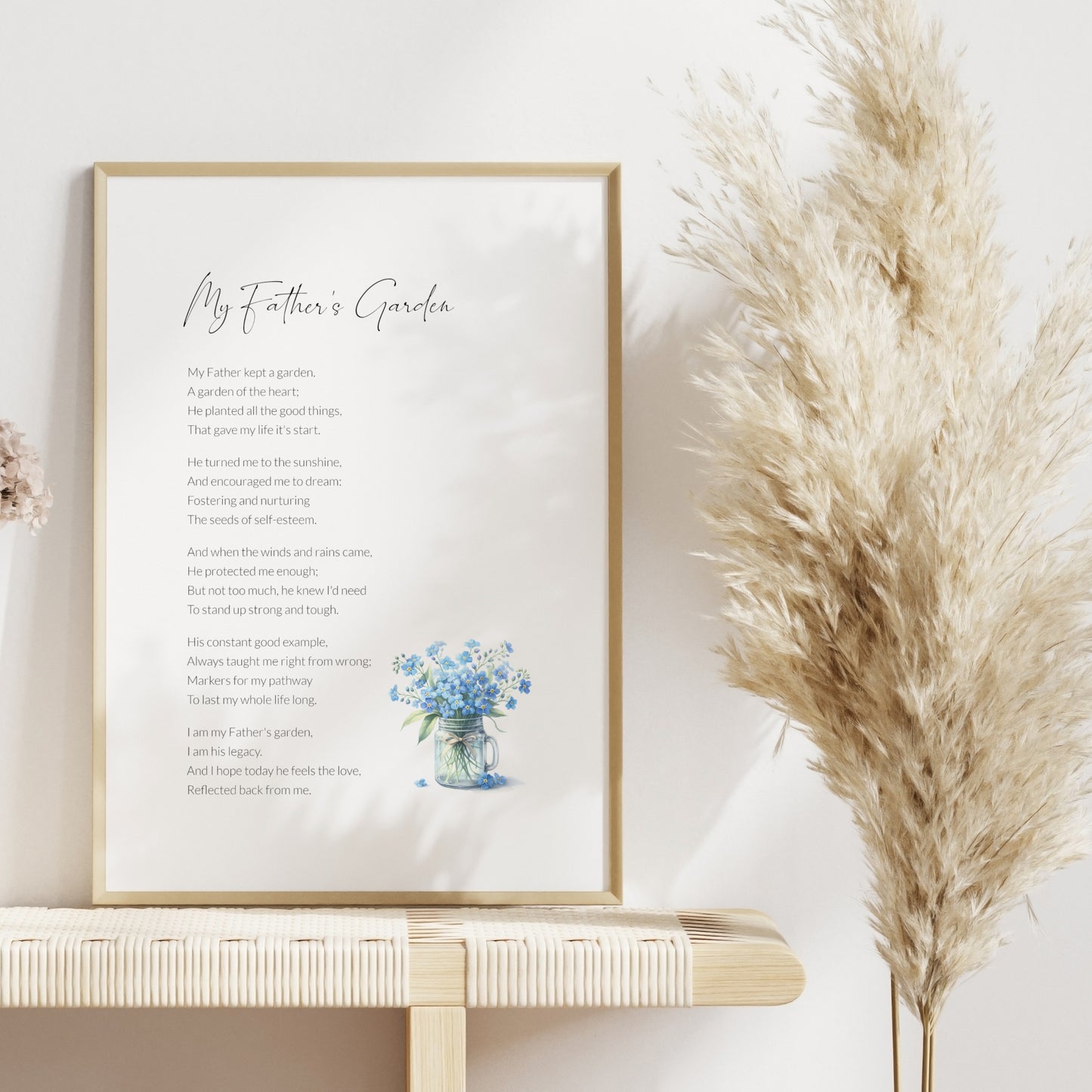 My Father's Garden Print | Poem (Unknown)