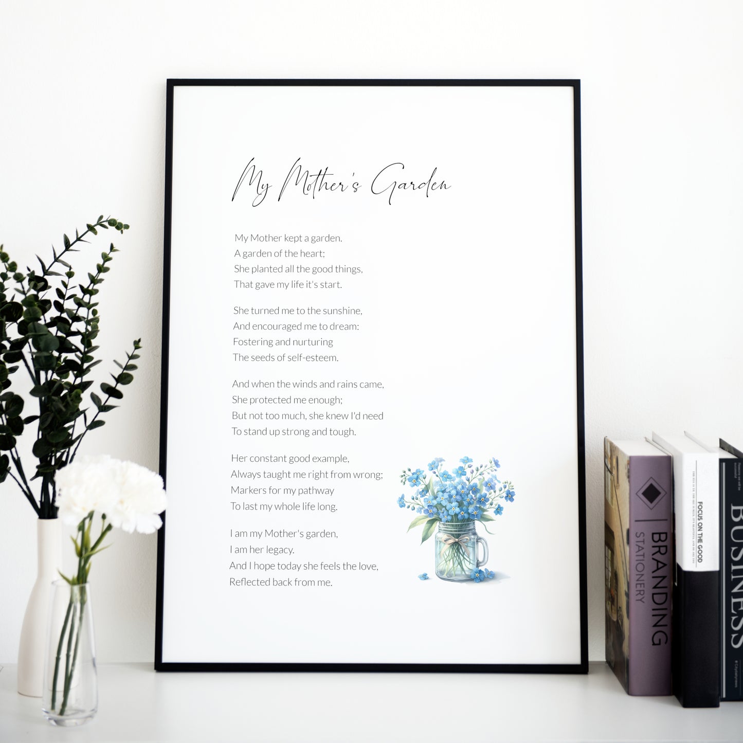 My Mother's Garden Print | Poem (Unknown)