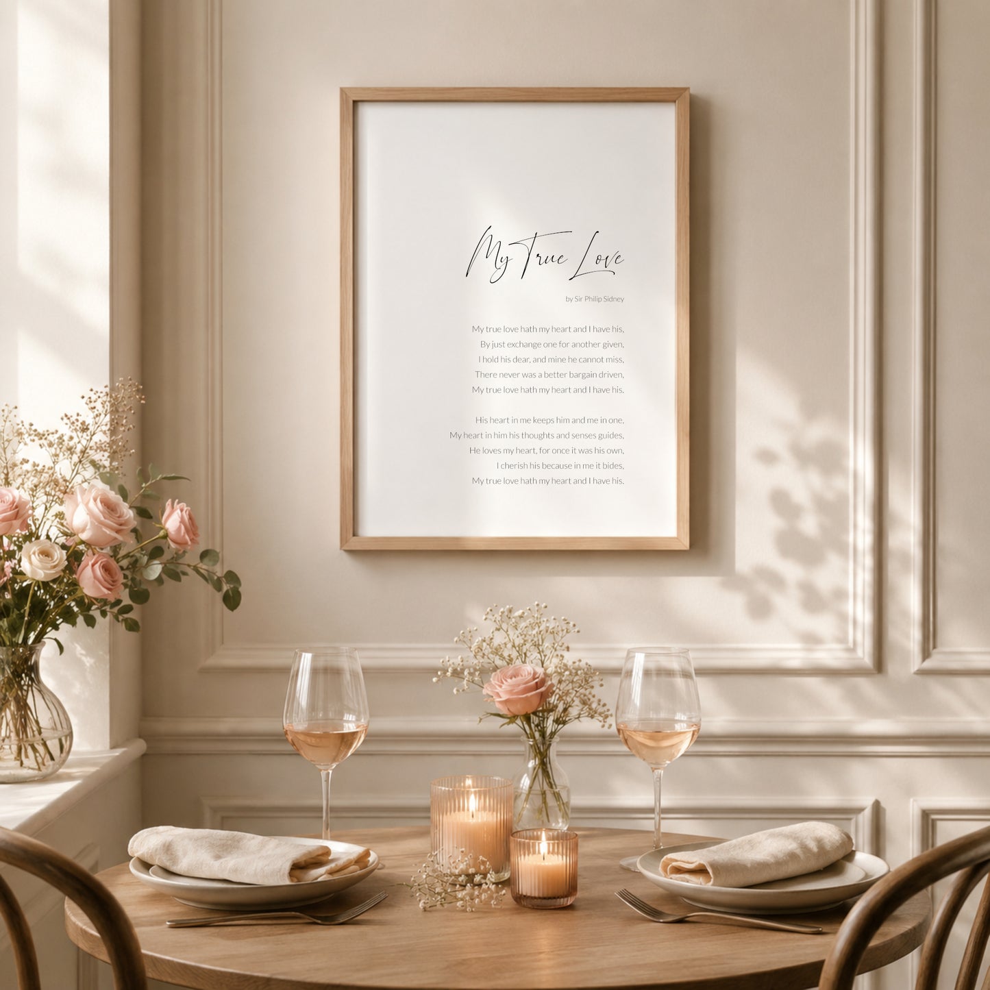 My True Love Print, Poem by Sir Philip Sidney