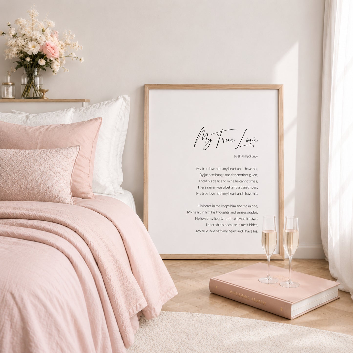 My True Love Print, Poem by Sir Philip Sidney