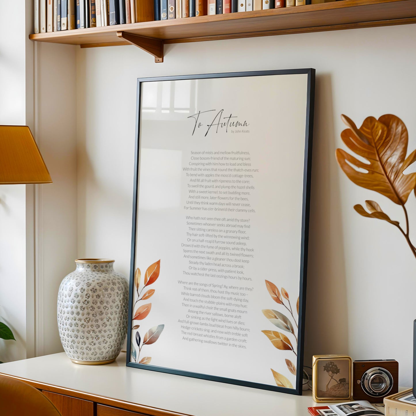 To Autumn by John Keats Print