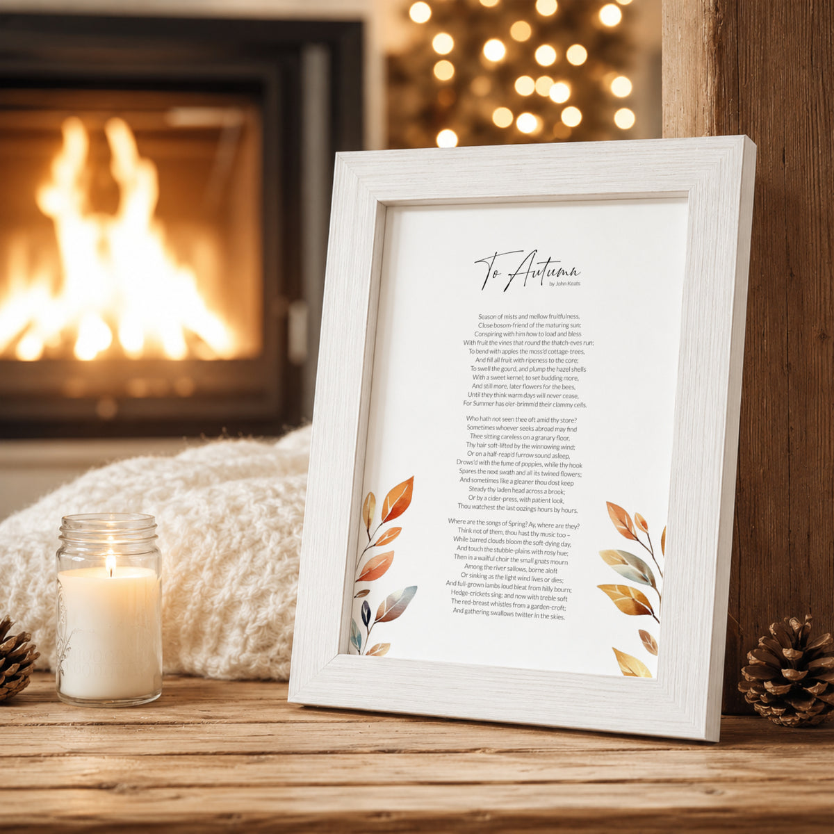 To Autumn by John Keats Print