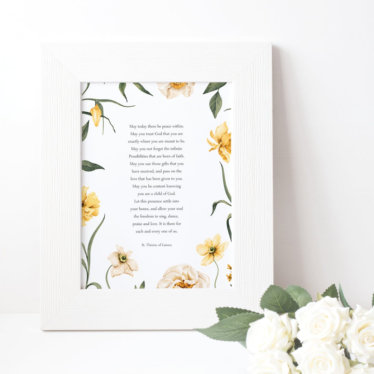 St Thérèse of Lisieux Prayer Print
