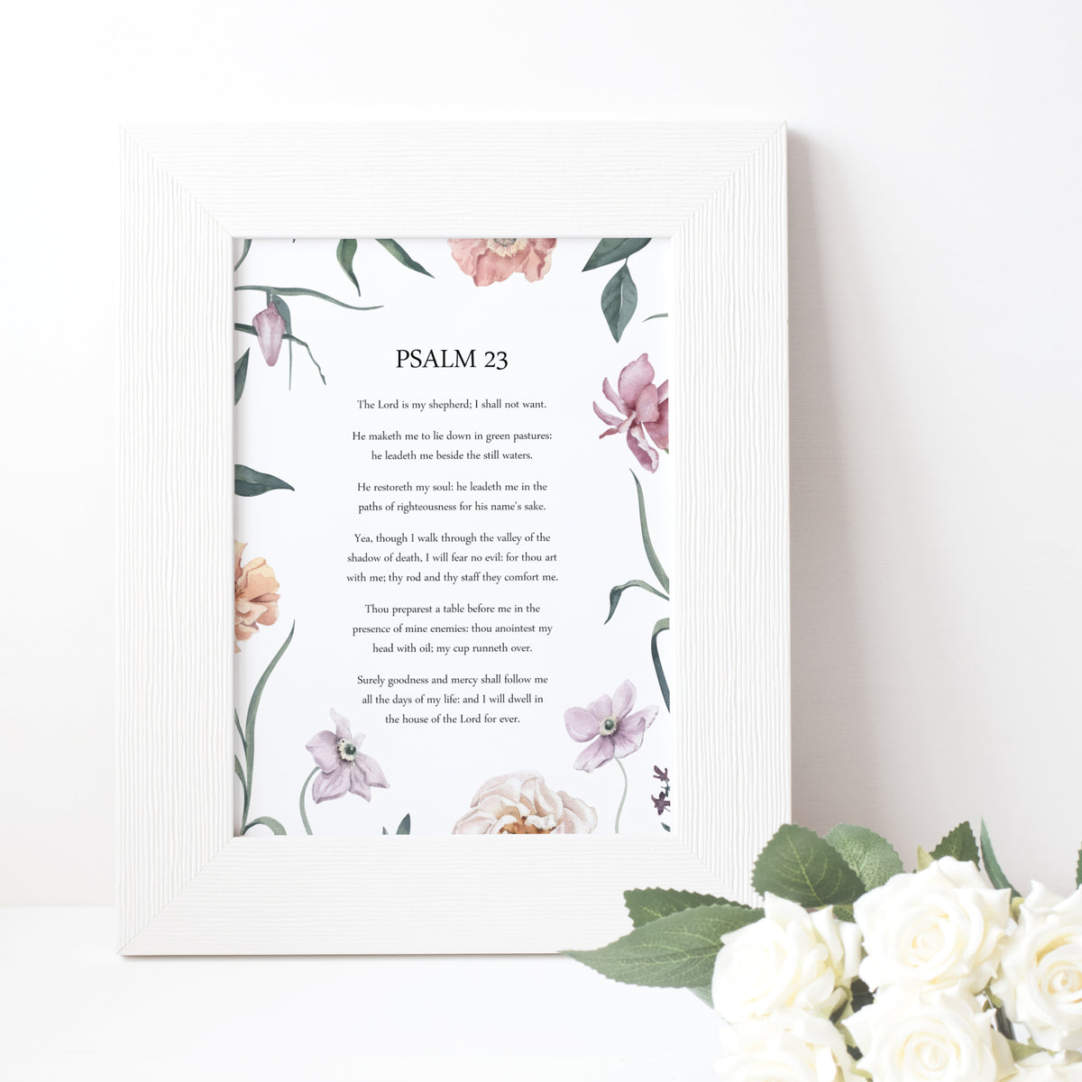 Psalm 23, The Lord Is My Shepherd Print