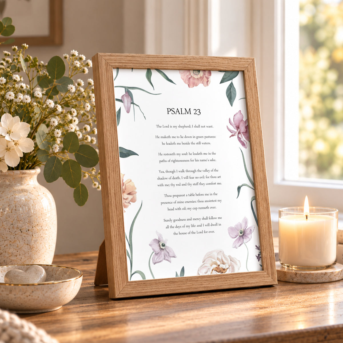 Psalm 23, The Lord Is My Shepherd Print