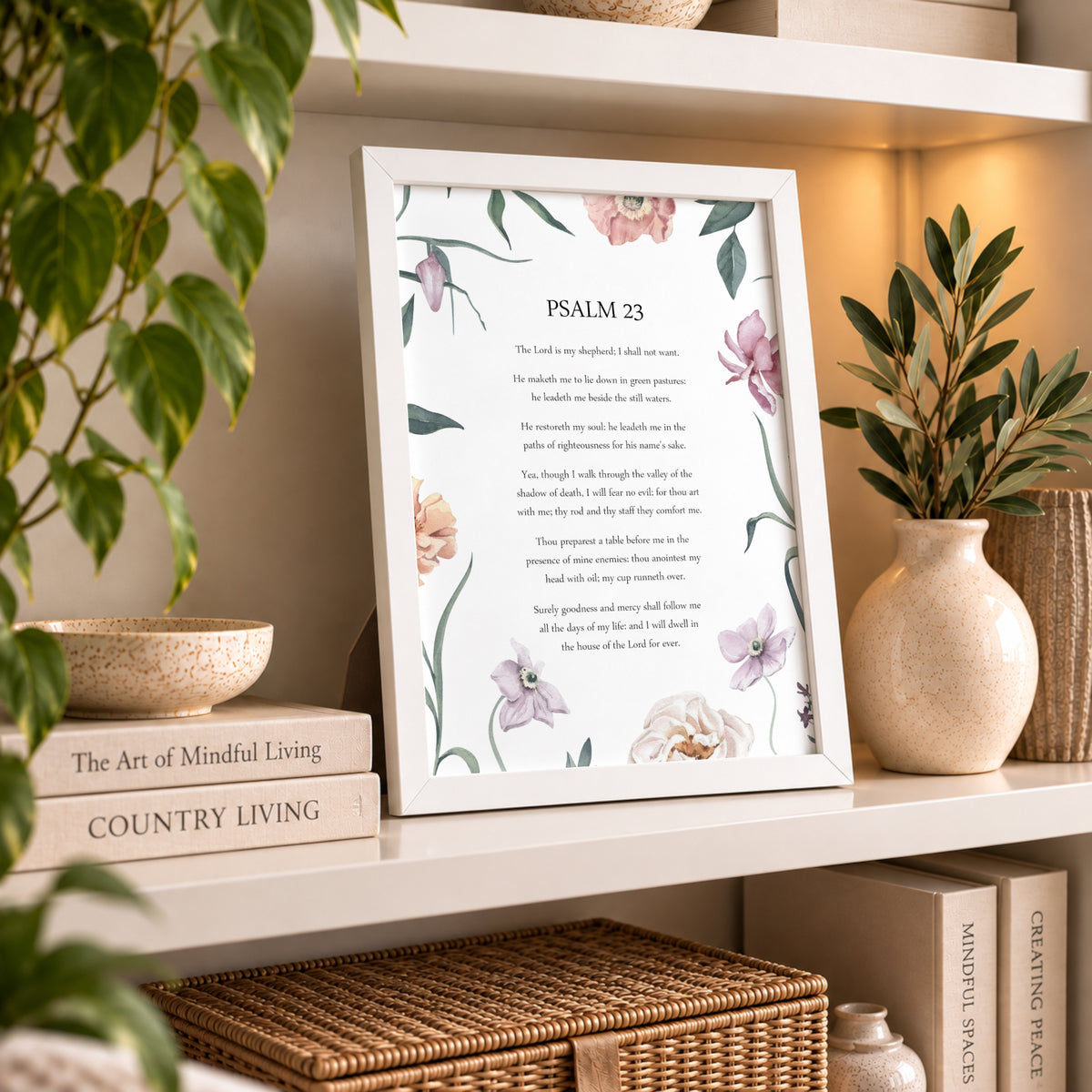 Psalm 23, The Lord Is My Shepherd Print