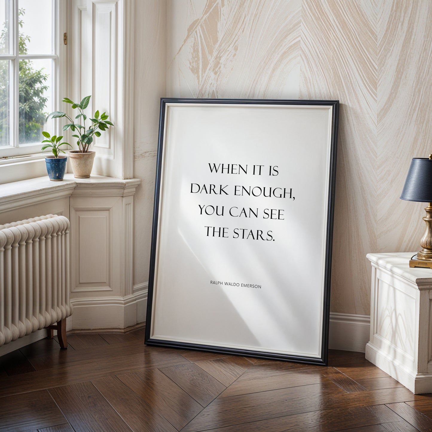 When It Is Dark Enough, You Can See The Stars from Ralph Waldo Emerson Print