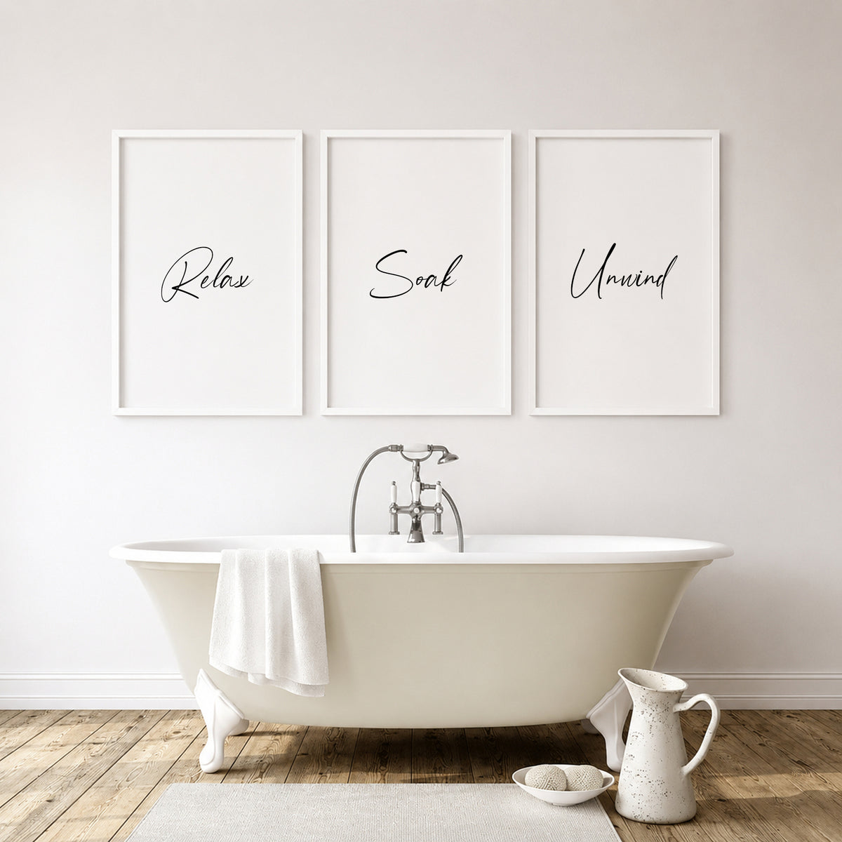 Relax Soak Unwind Prints (Set of 3)
