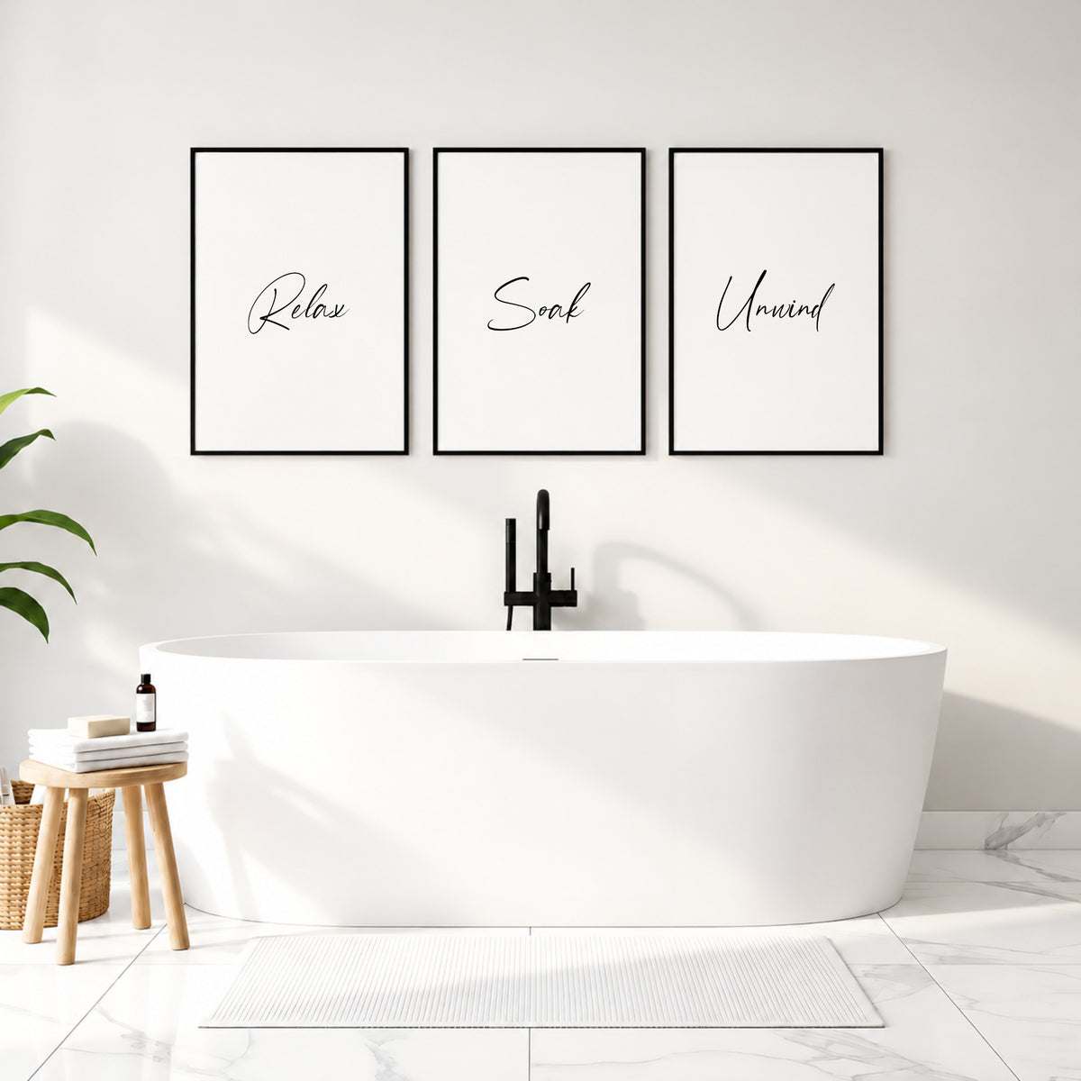Relax Soak Unwind Prints (Set of 3)