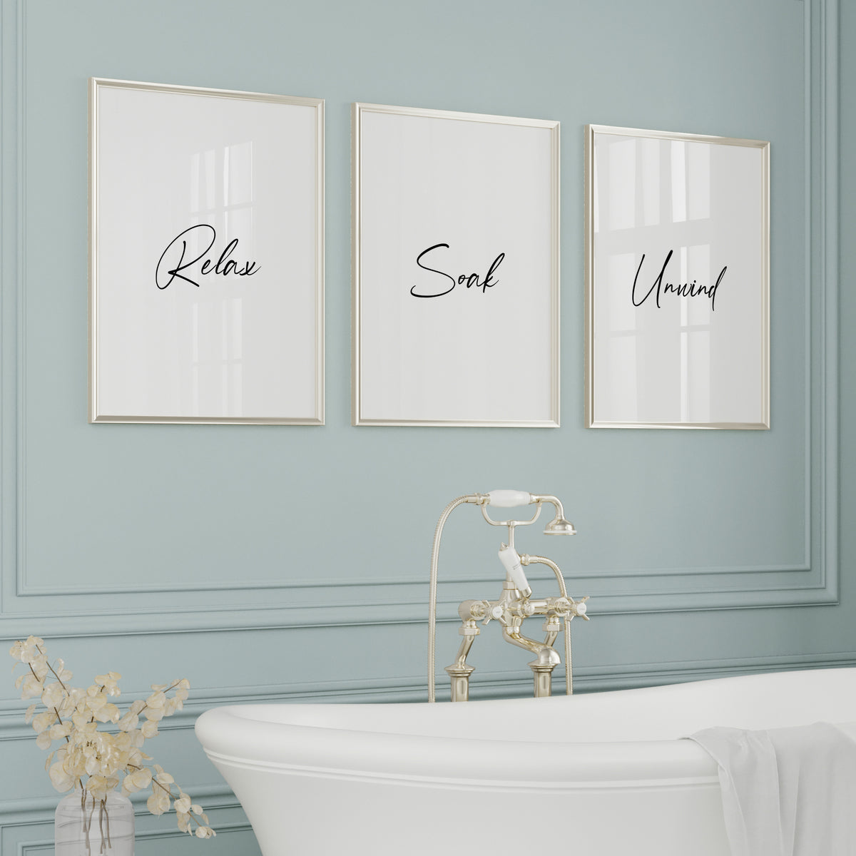 Relax Soak Unwind Prints (Set of 3)