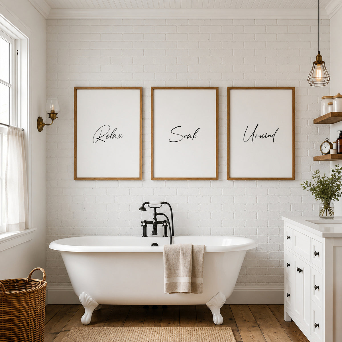 Relax Soak Unwind Prints (Set of 3)