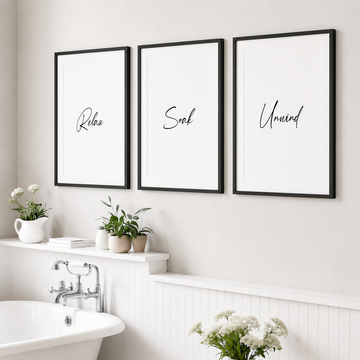 Relax Soak Unwind Prints (Set of 3)