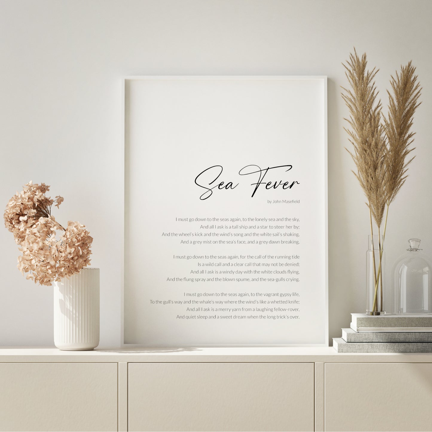 Sea Fever Print | John Masefield Poem