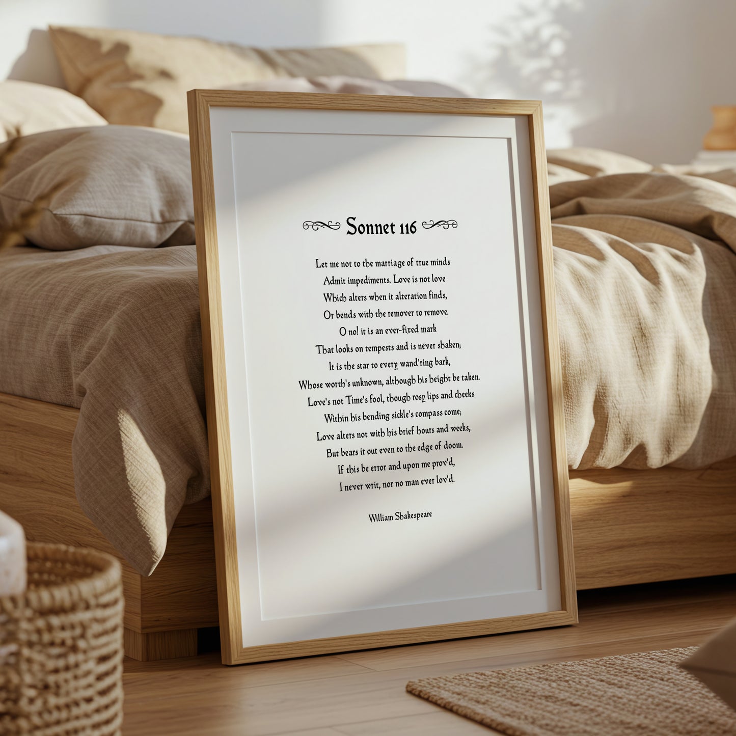 Love Is Not Love Which Alters When It Alteration Finds (Shakespeare's Sonnet 116) Print