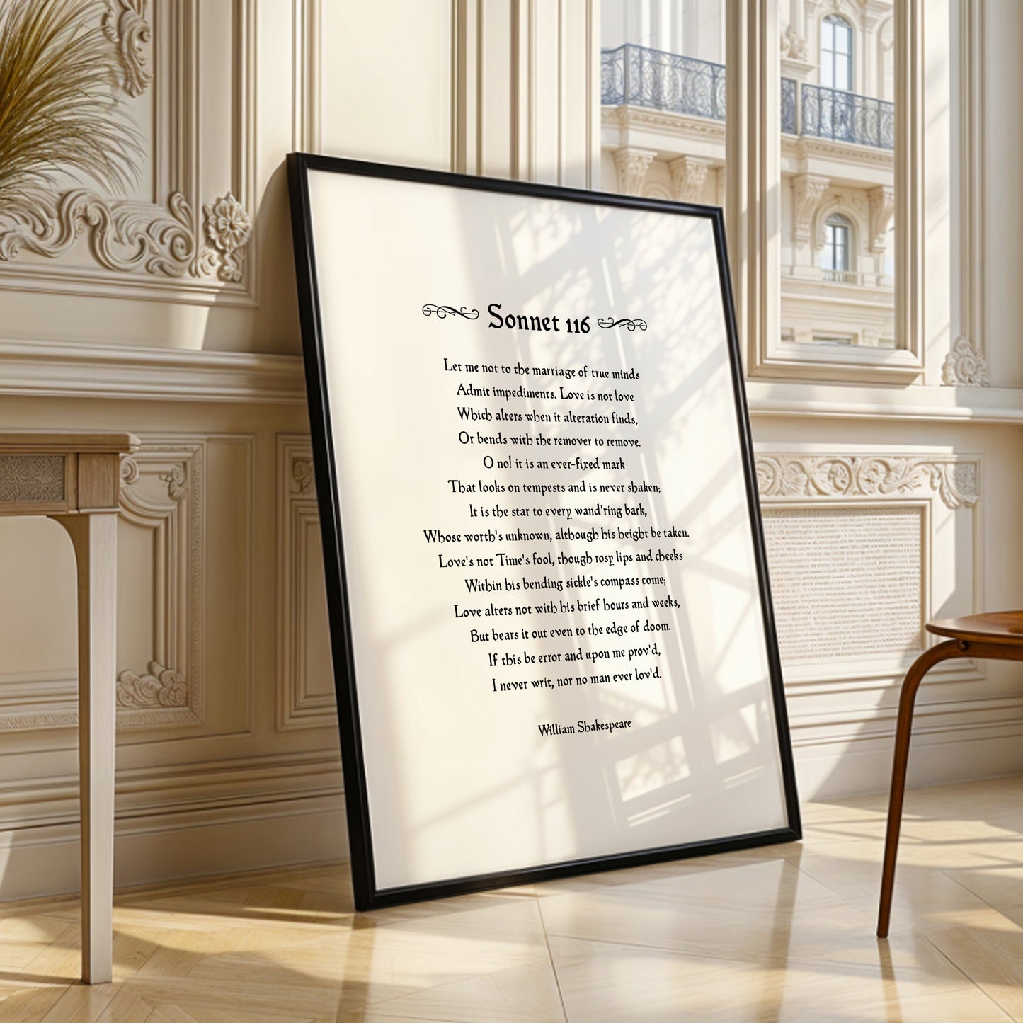 Love Is Not Love Which Alters When It Alteration Finds (Shakespeare's Sonnet 116) Print
