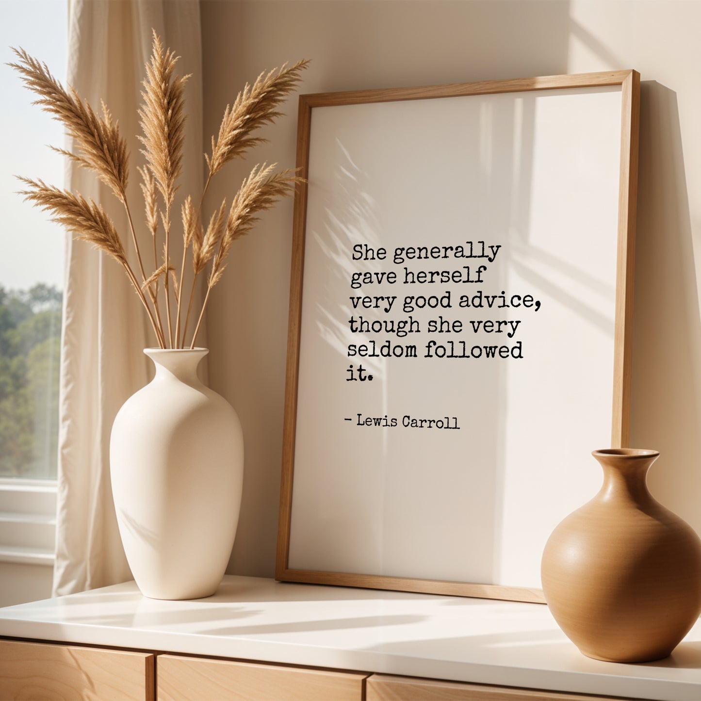She Generally Gave Herself Very Good Advice from Lewis Carroll Print