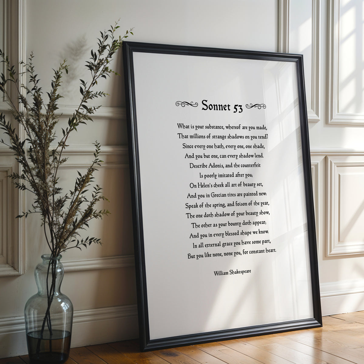 Constant Heart Print (Shakespeare's Sonnet 53)