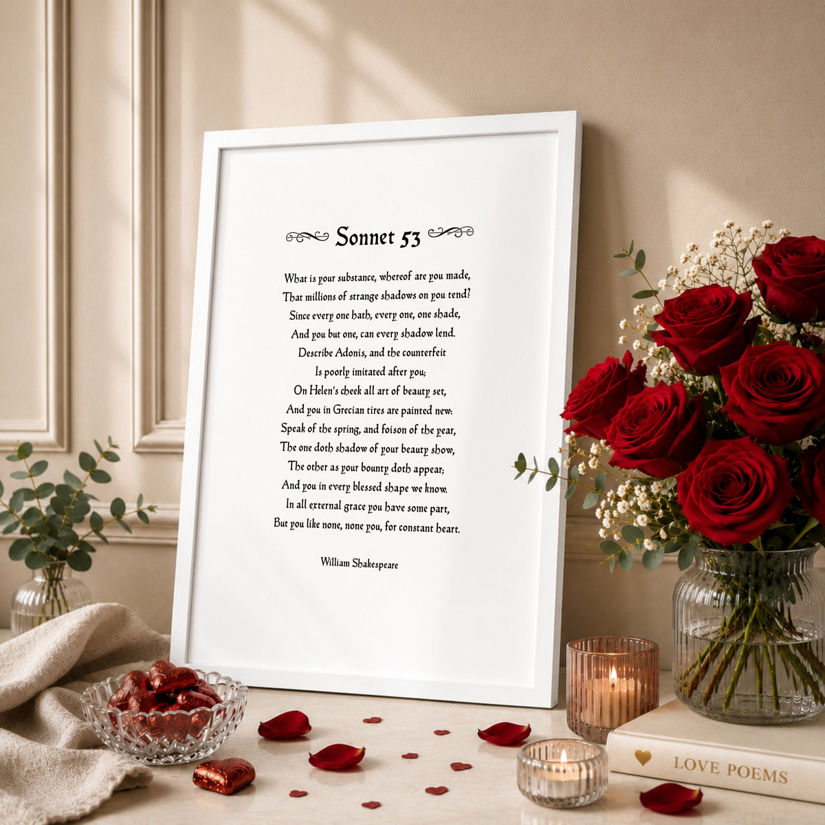 Constant Heart Print (Shakespeare's Sonnet 53)