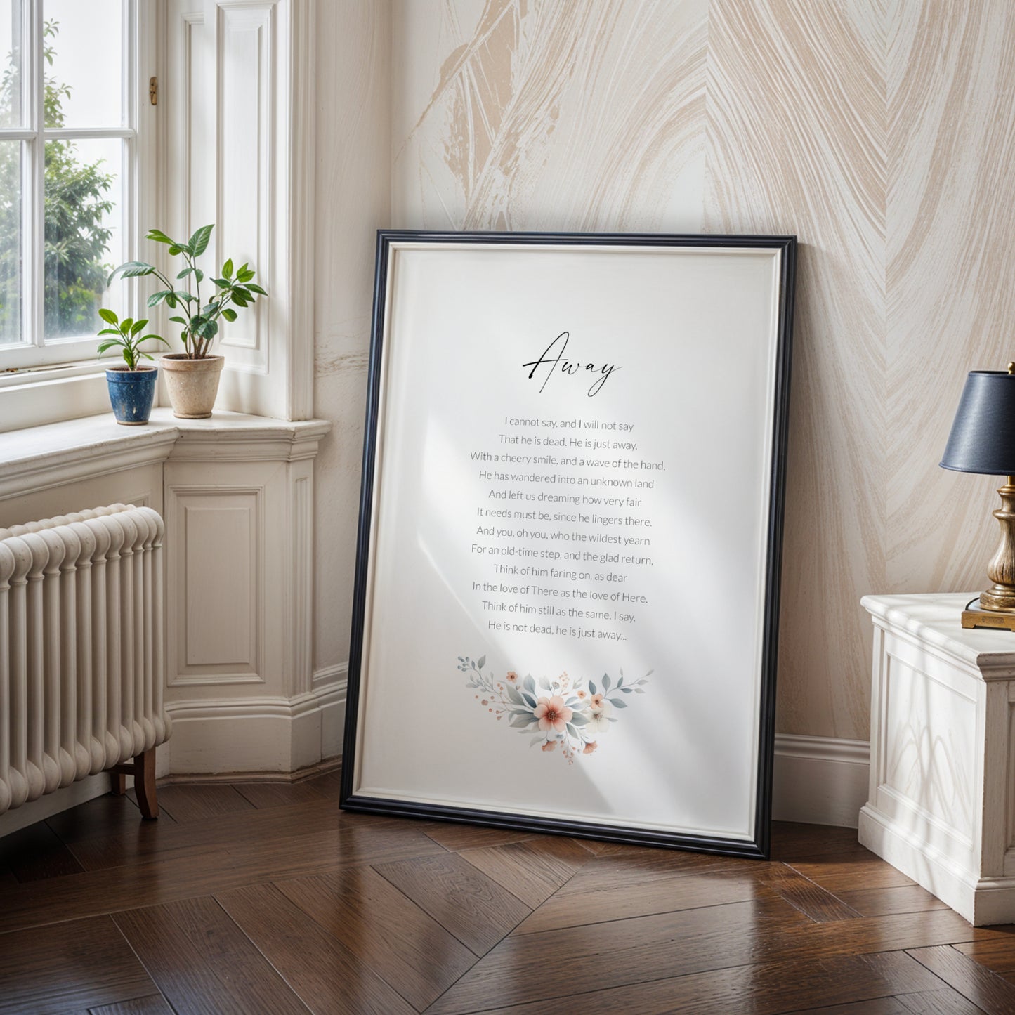 Away Print | James Whitcomb Riley Poem