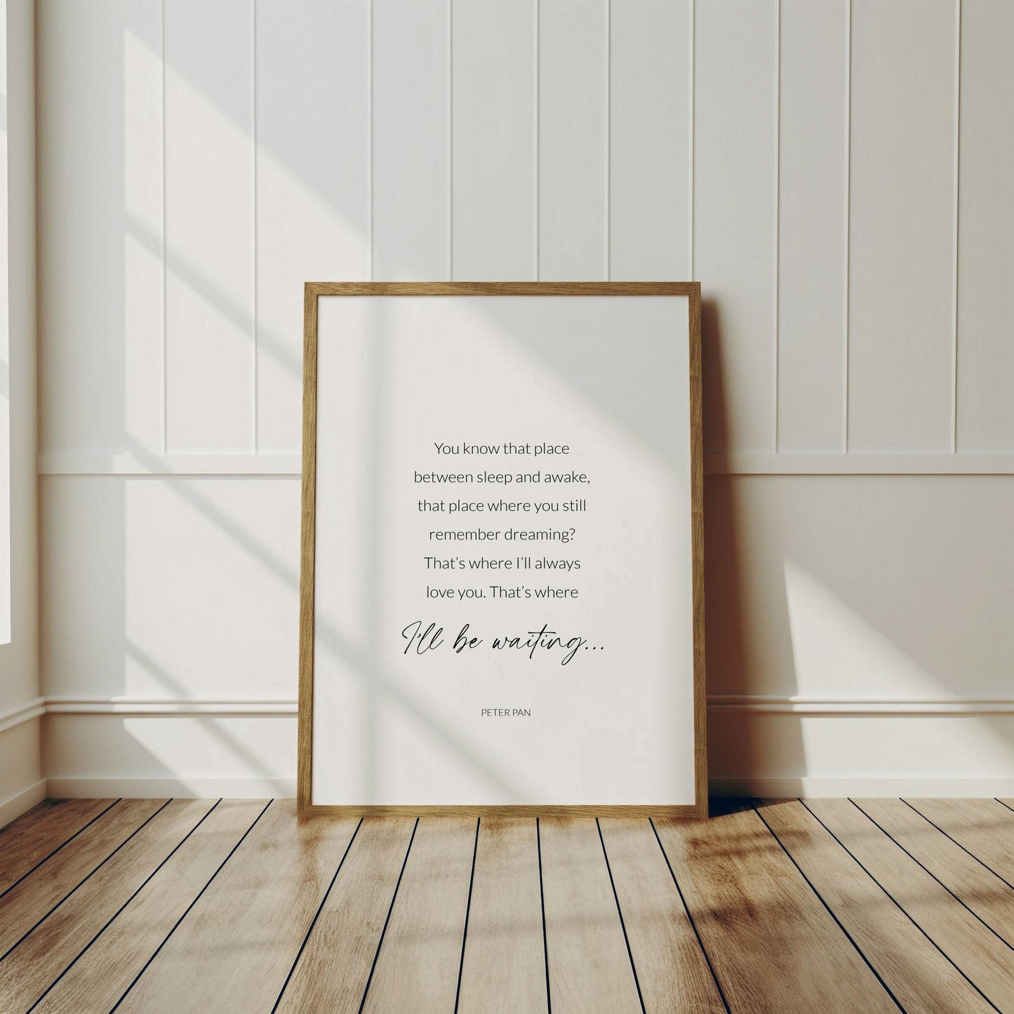 You Know That Place Between Sleep And Awake from Peter Pan Print