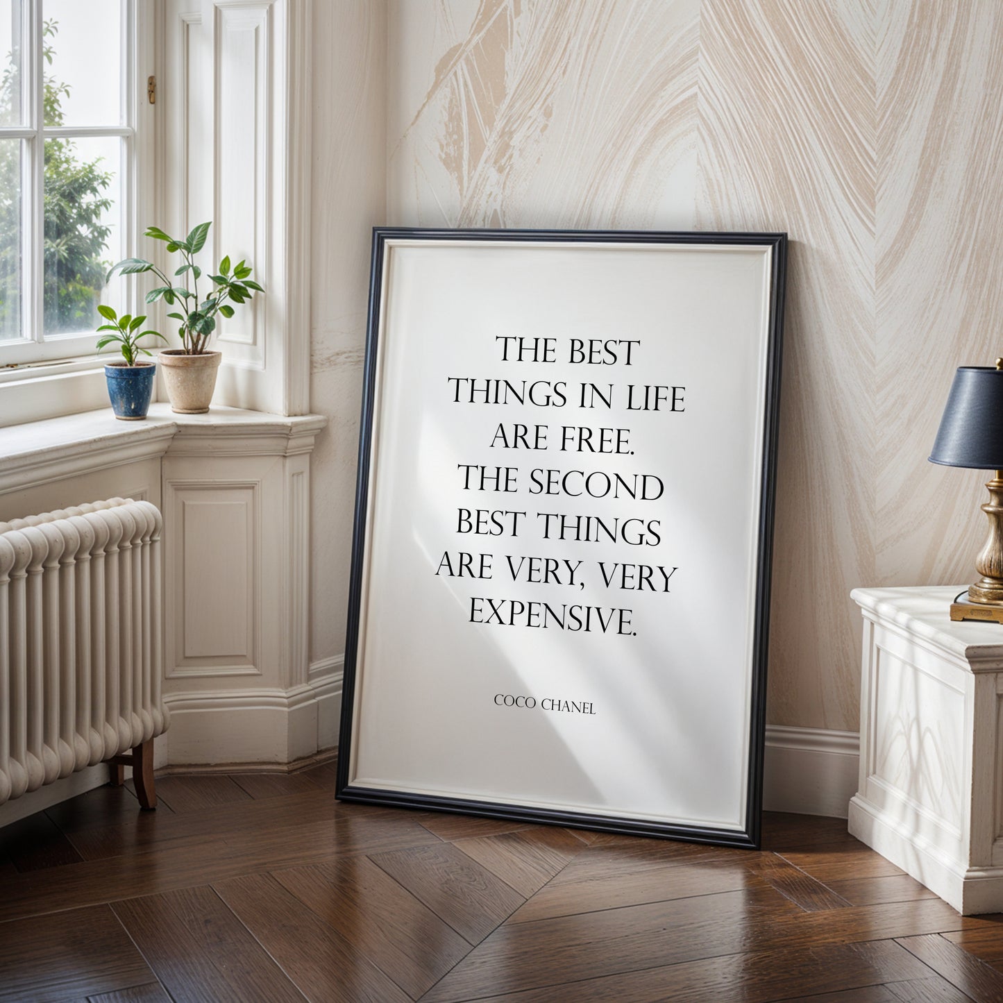 The Best Things In Life Are Free from Coco Chanel Print