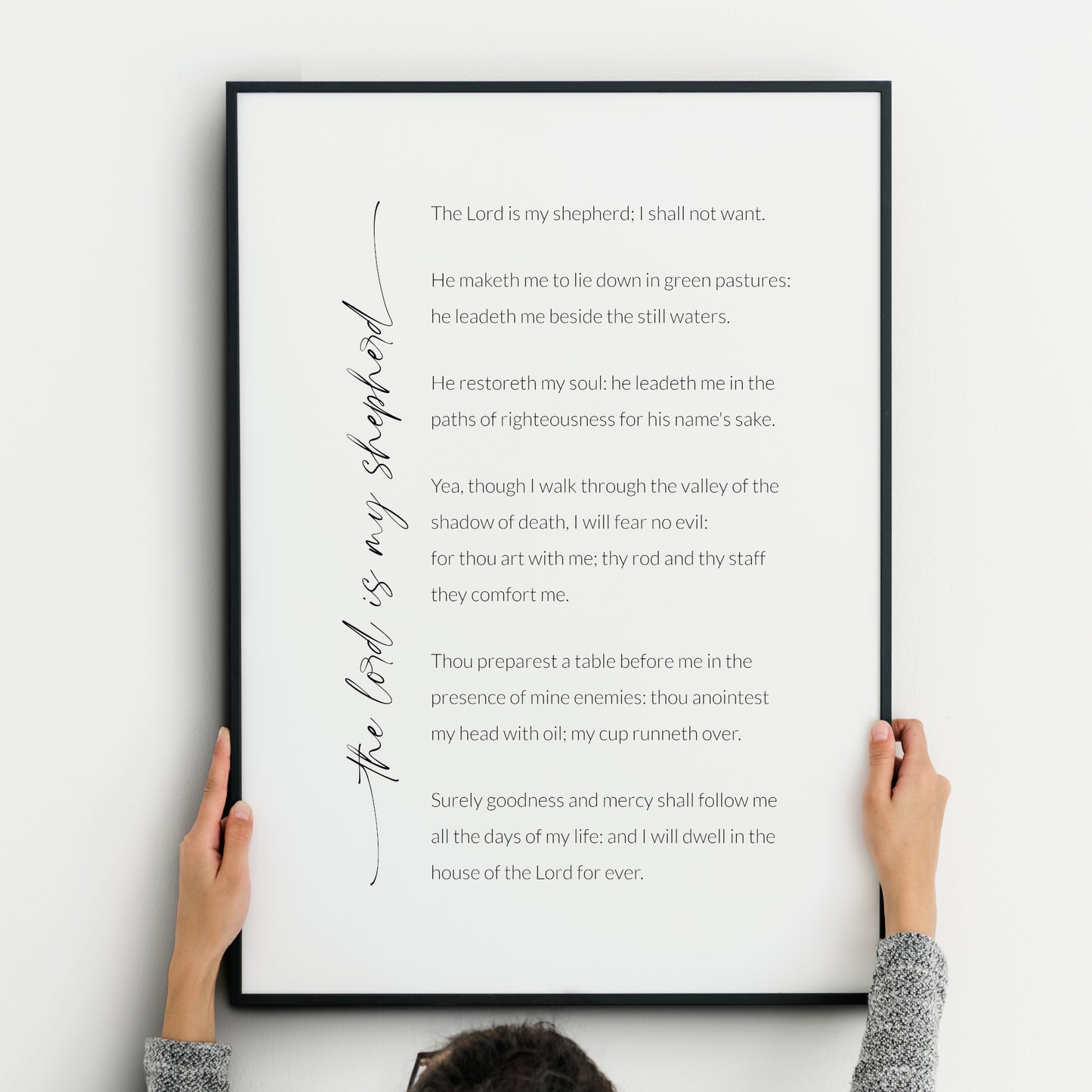 The Lord Is My Shepherd, Psalm 23 Print