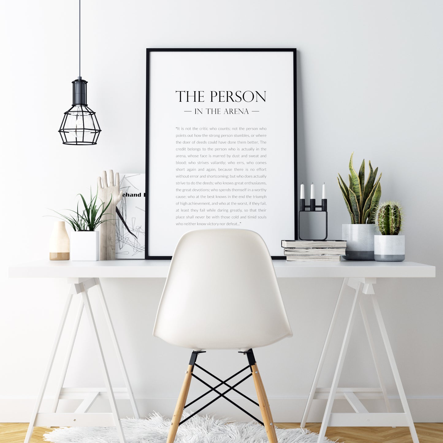 The Person In The Arena by Theodore Roosevelt Print