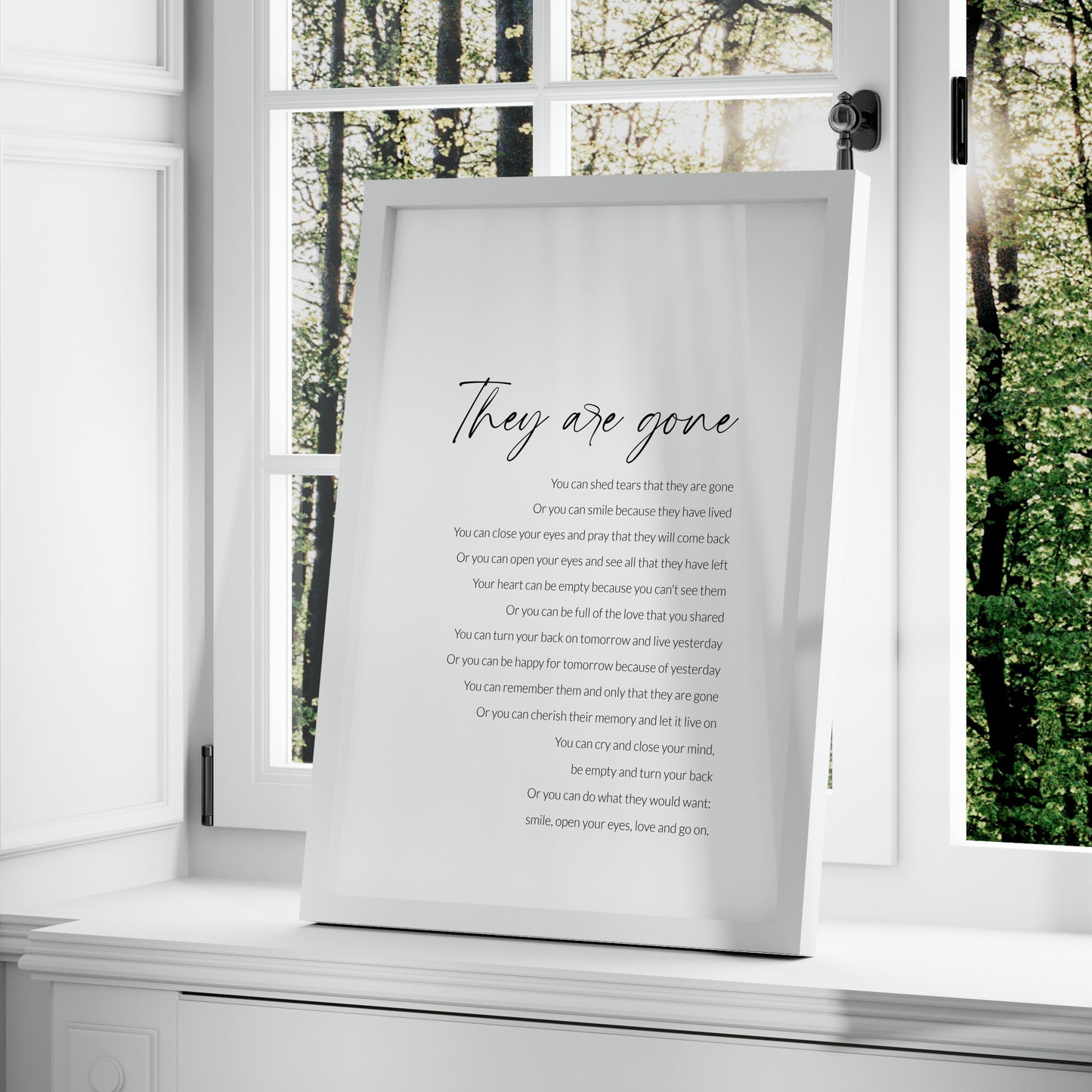 They Are Gone Print | David Harkins Poem