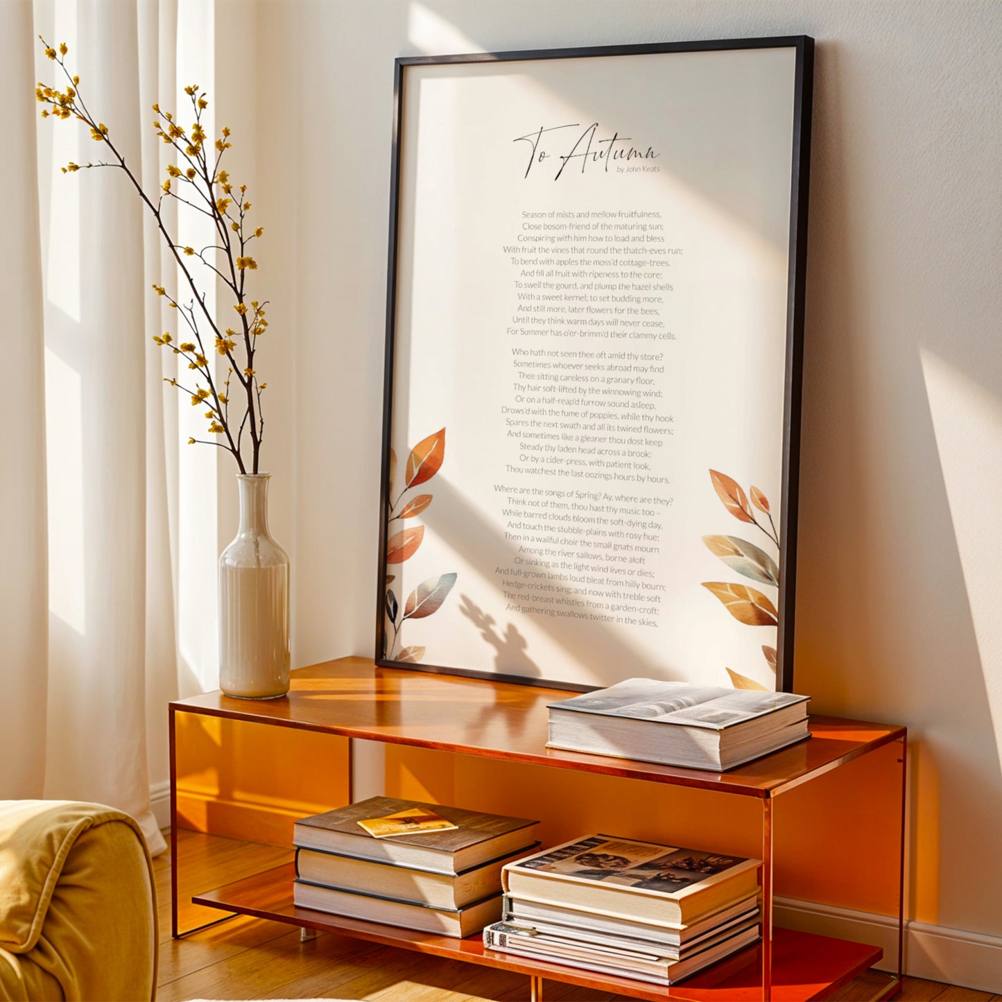 To Autumn by John Keats Print