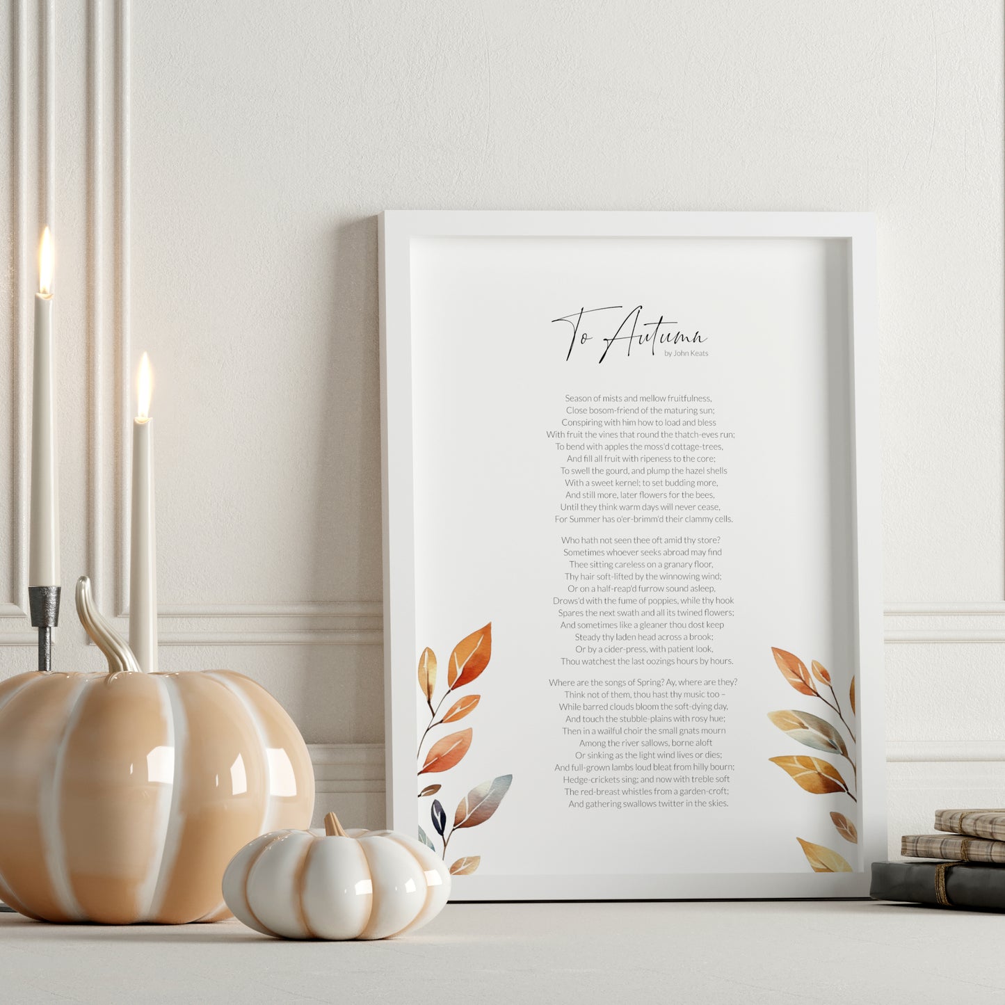 To Autumn by John Keats Print