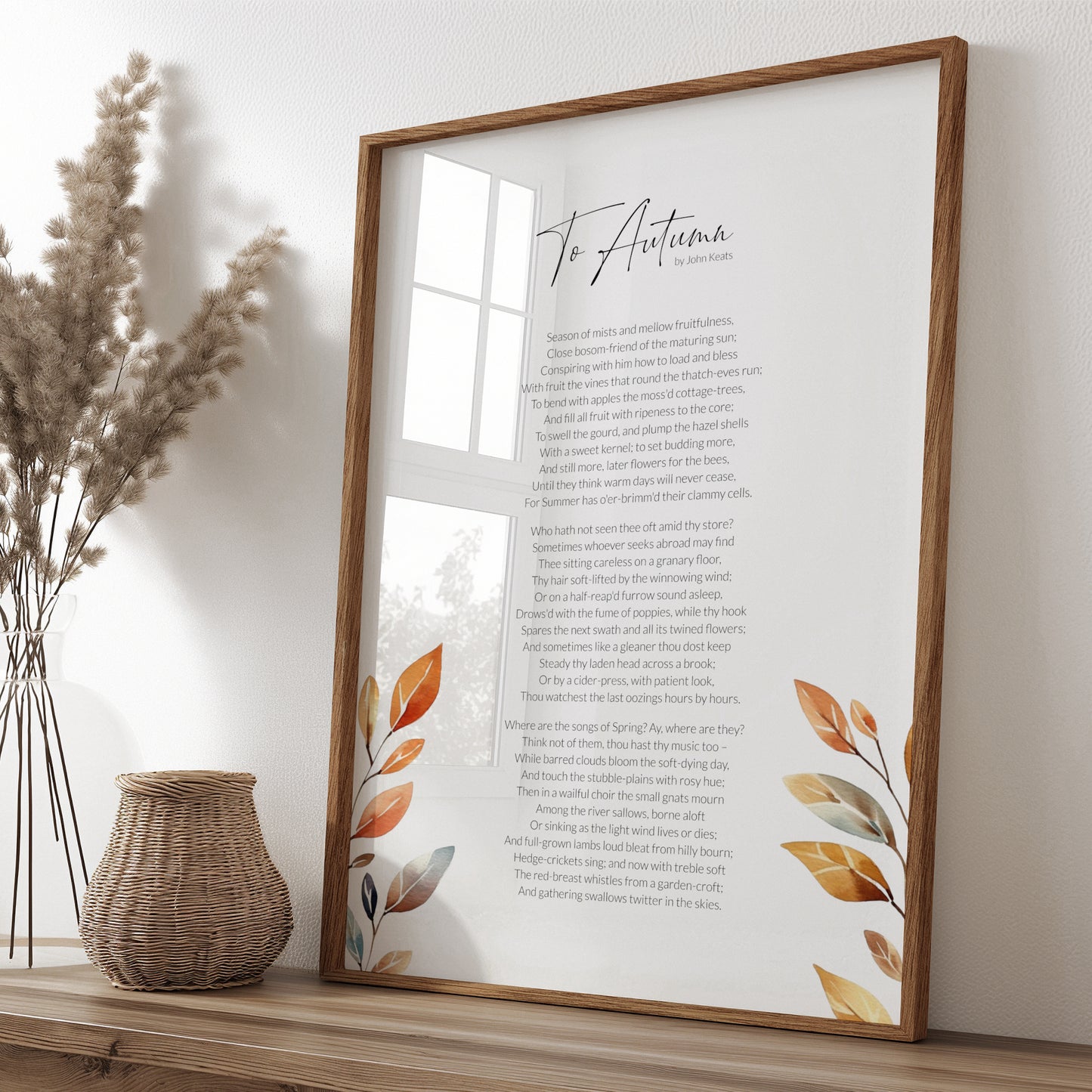 To Autumn by John Keats Print