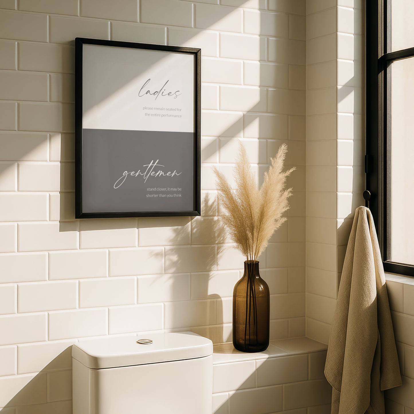 Ladies & Gentlemen Bathroom Etiquette Print
