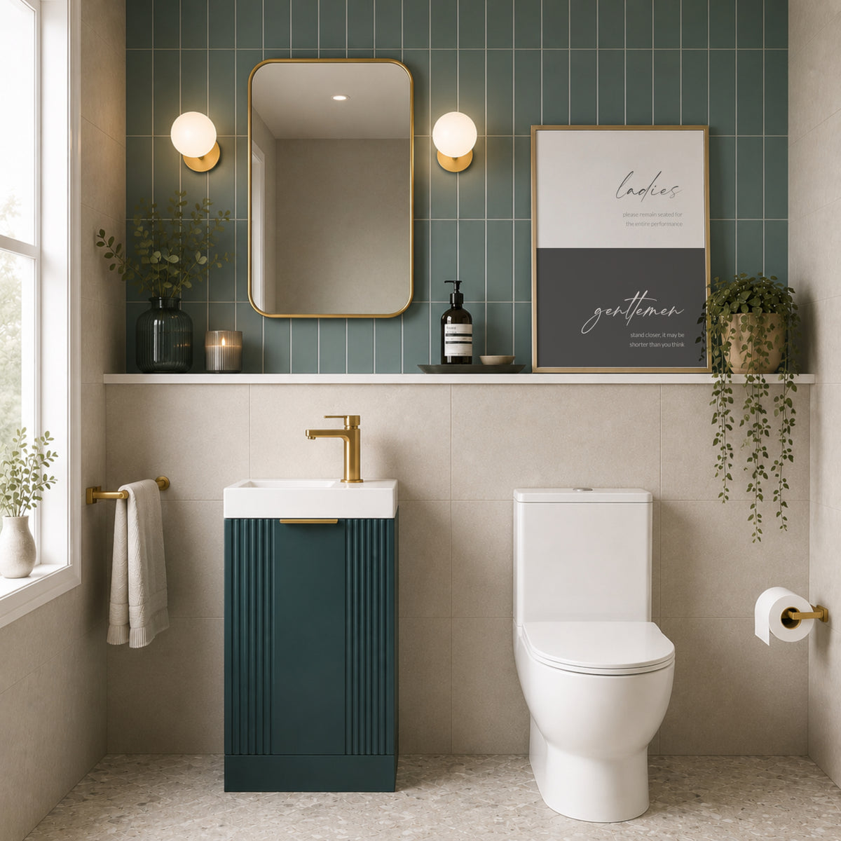 Ladies & Gentlemen Bathroom Etiquette Print