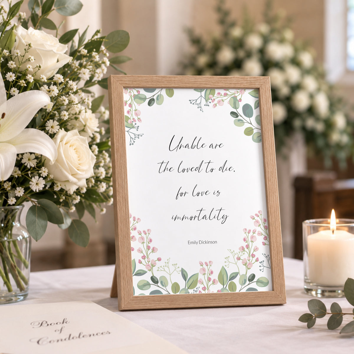 Unable Are The Loved To Die (Emily Dickinson Quote) Print
