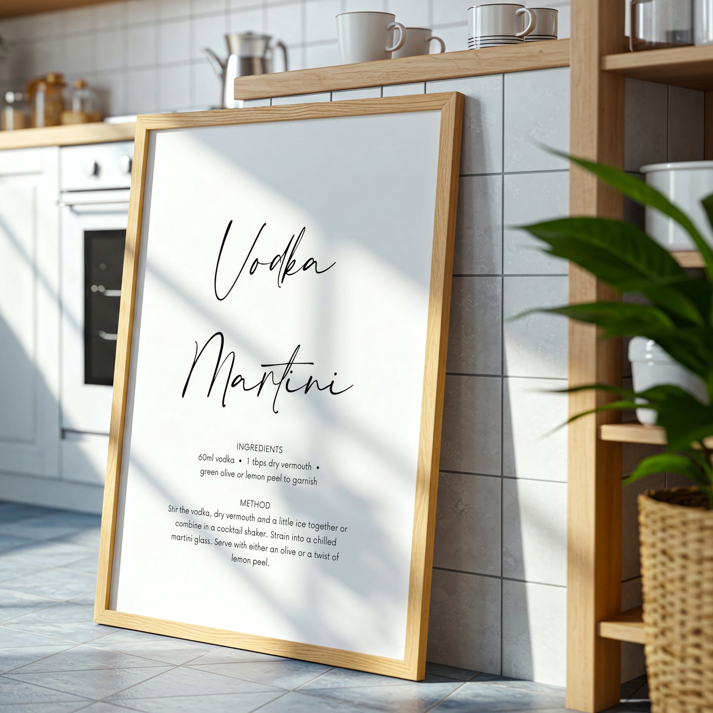 Vodka Martini Cocktail Recipe Print