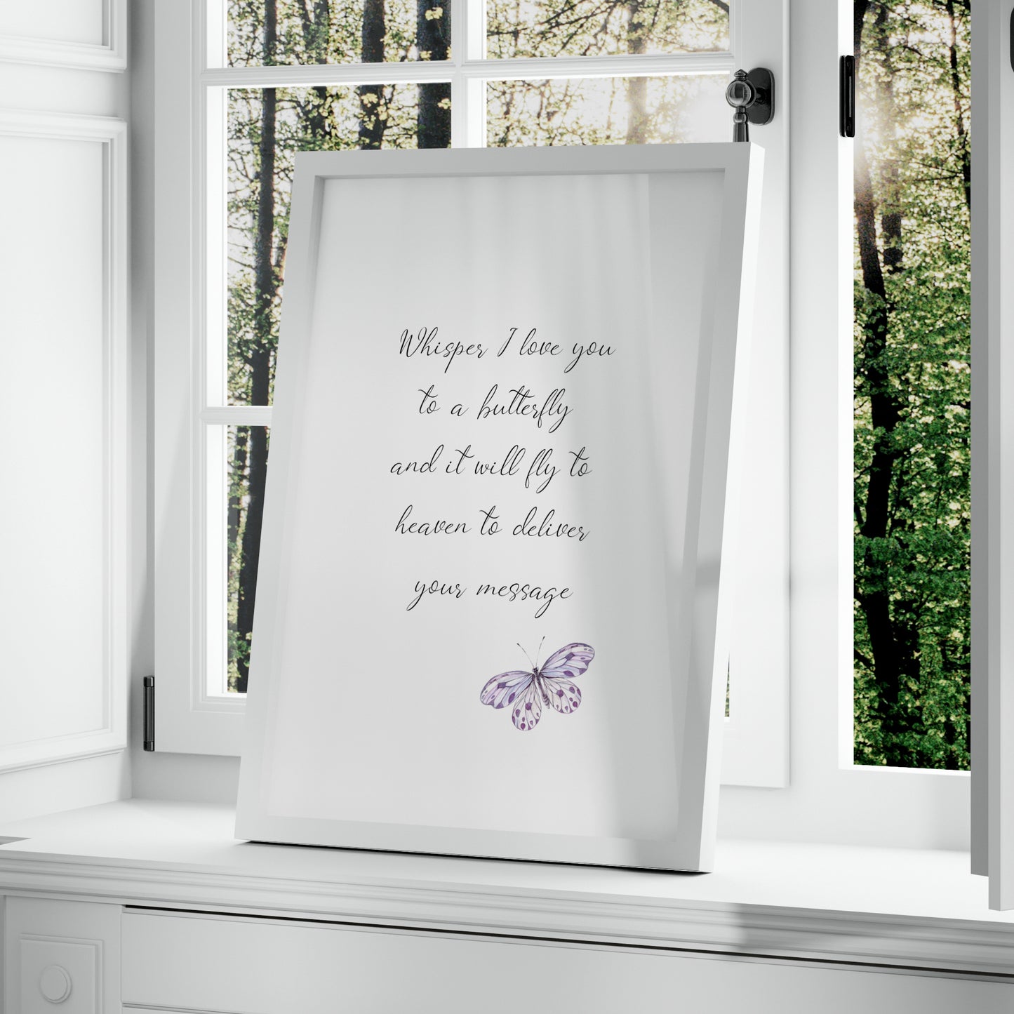Whisper I Love You To A Butterfly Print