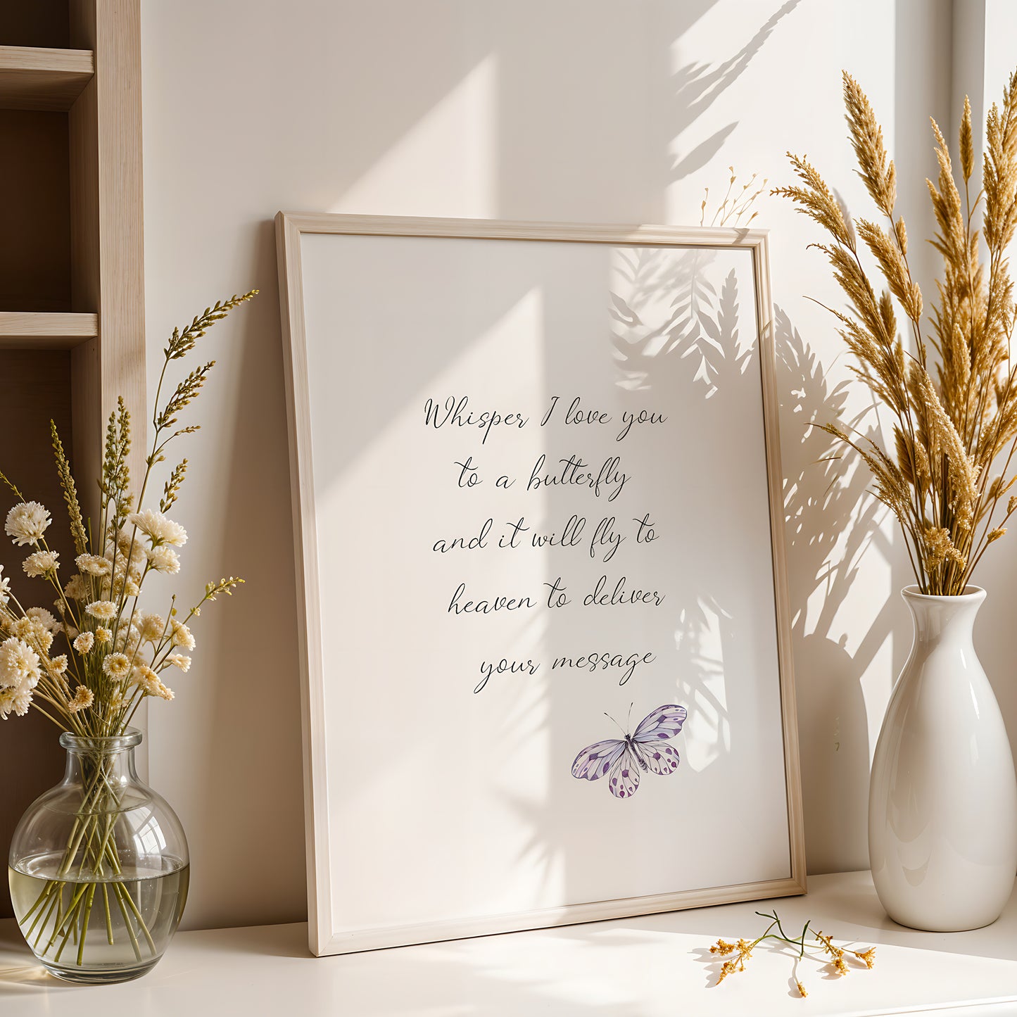 Whisper I Love You To A Butterfly Print