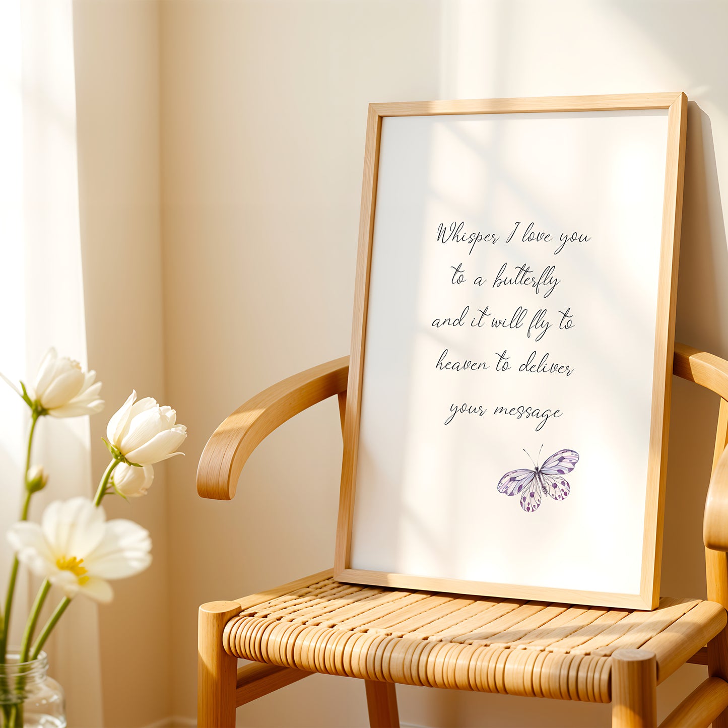 Whisper I Love You To A Butterfly Print
