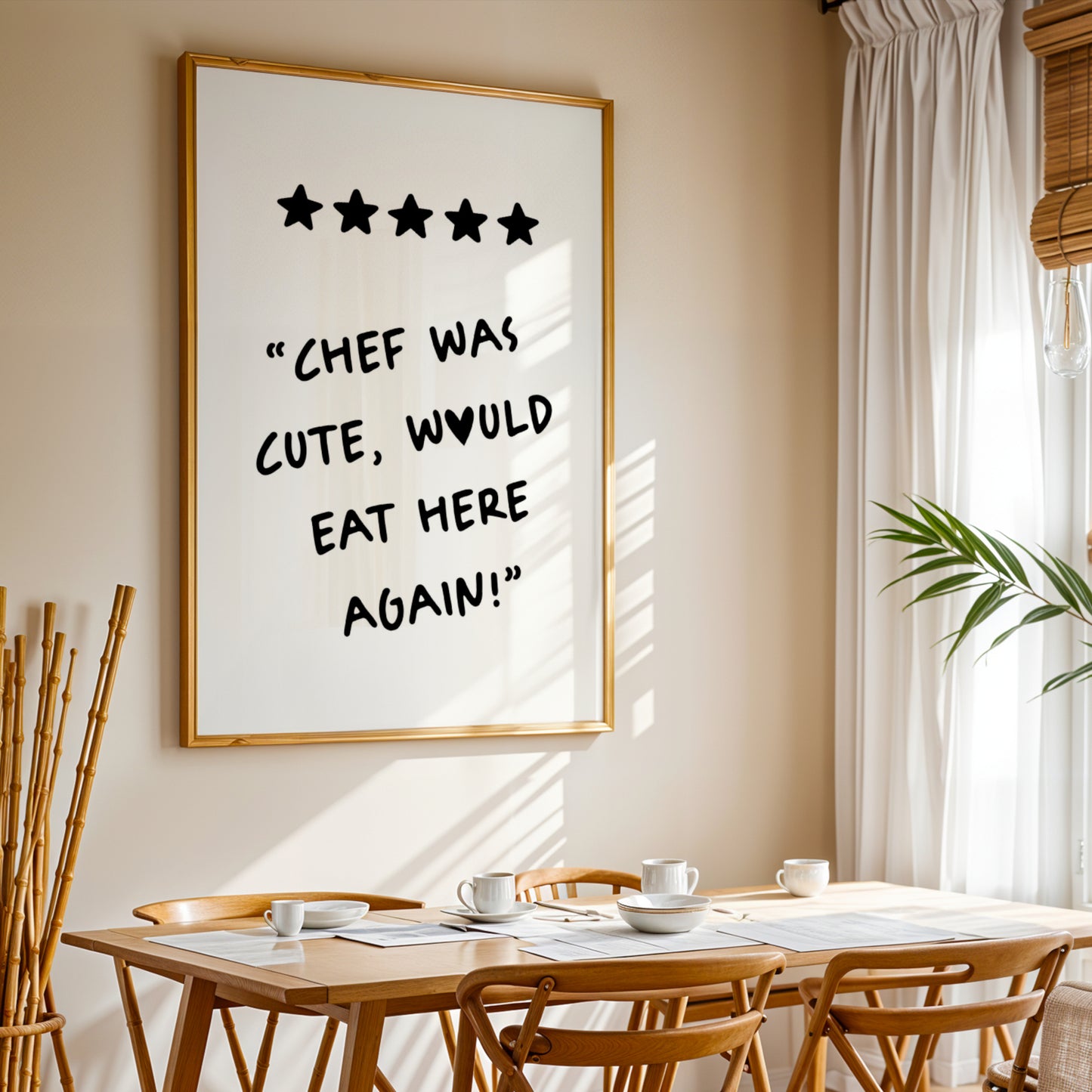 Chef Was Cute Would Eat Here Again Print