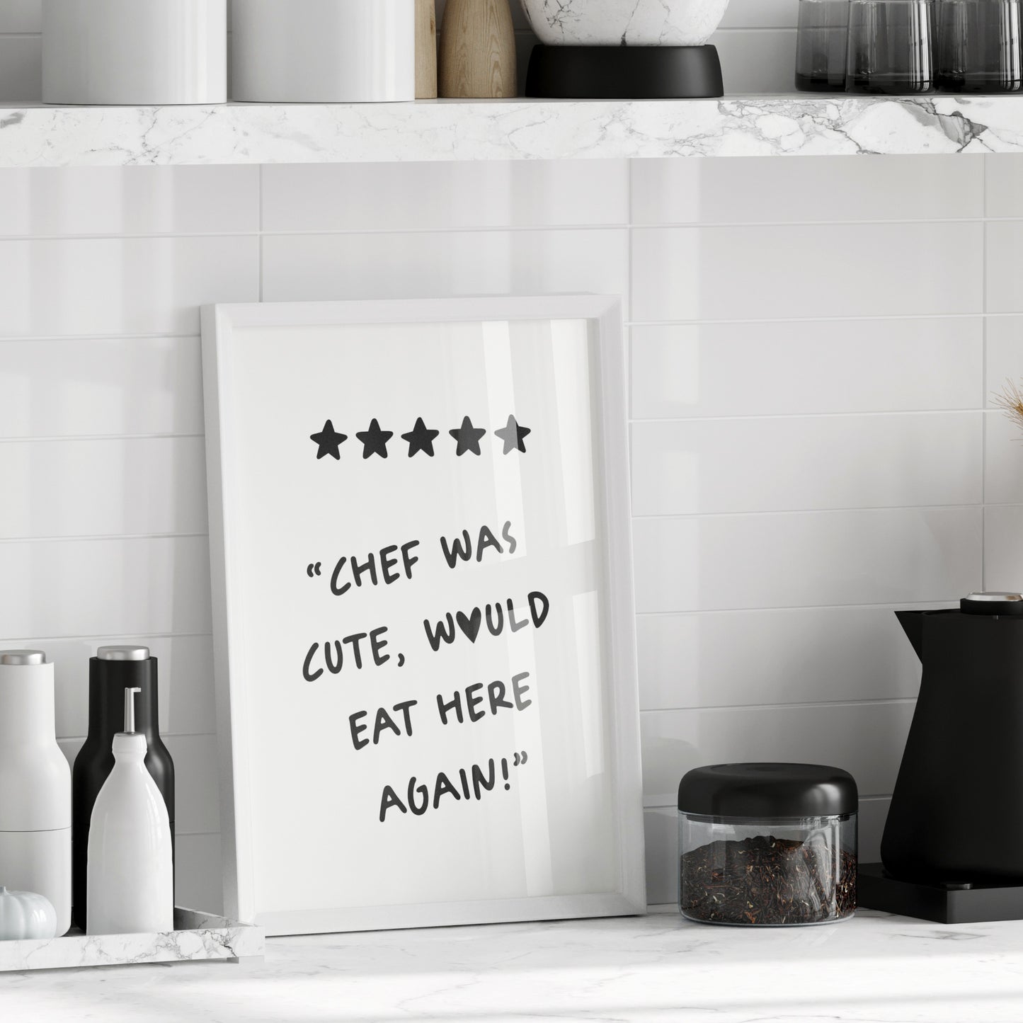 Chef Was Cute Would Eat Here Again Print