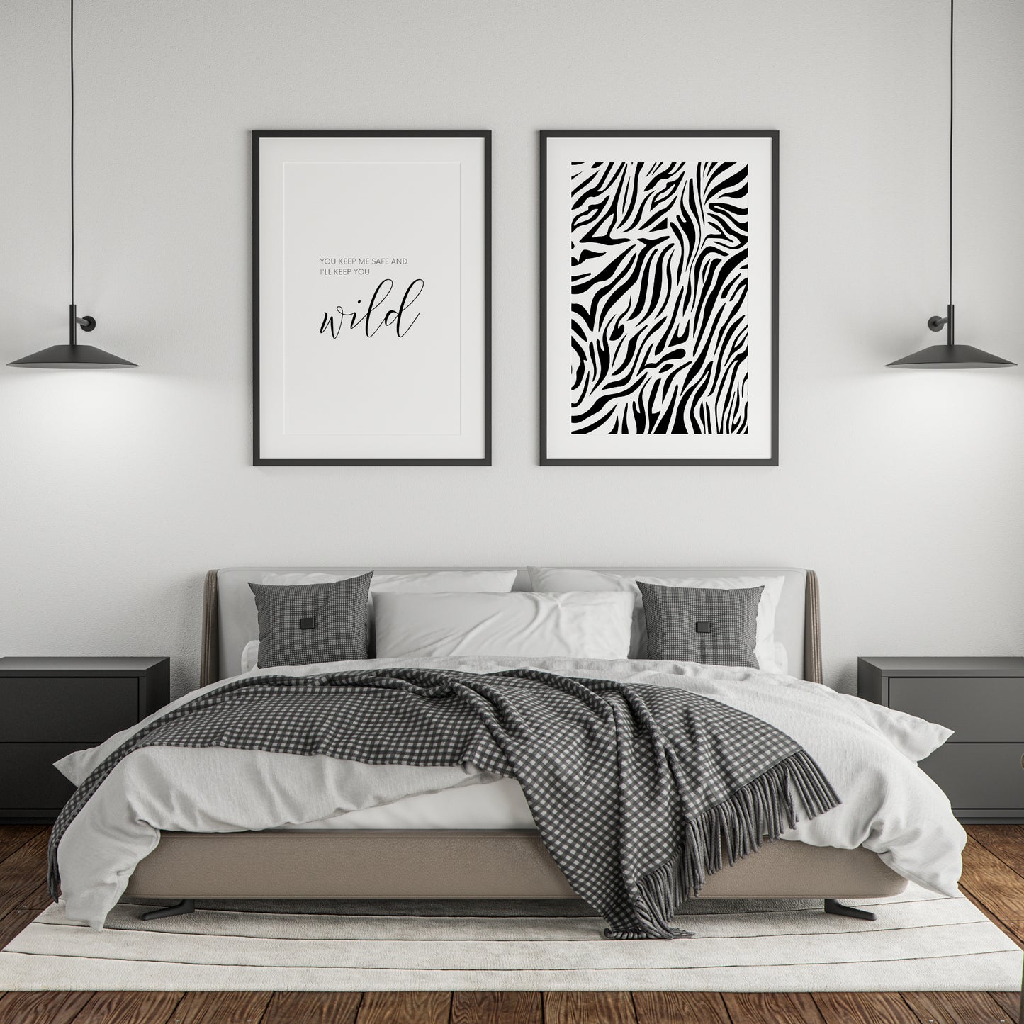 You Keep Me Safe I'll Keep You Wild Prints (Set of 2)